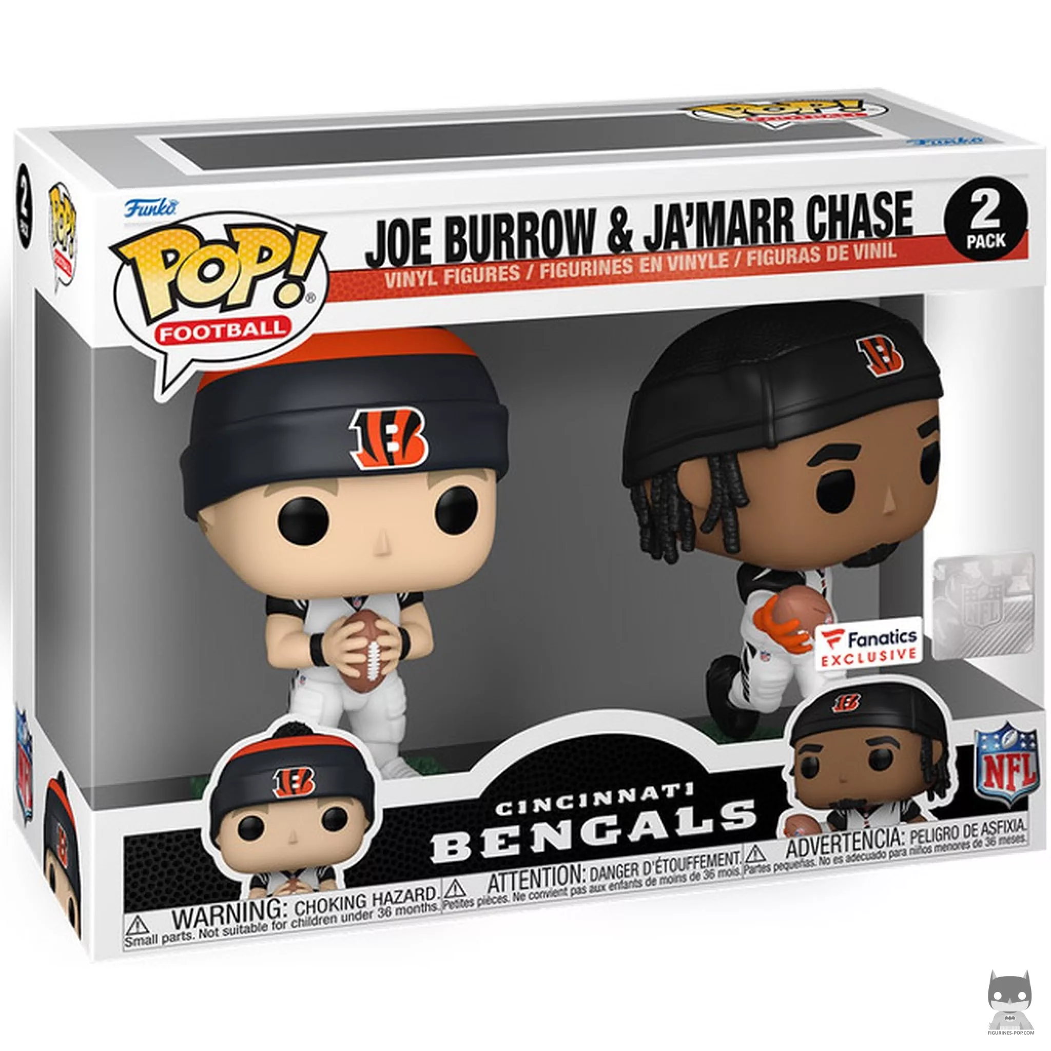Joe Burrow & Ja'Marr Chase Funko Pop! figure in its box