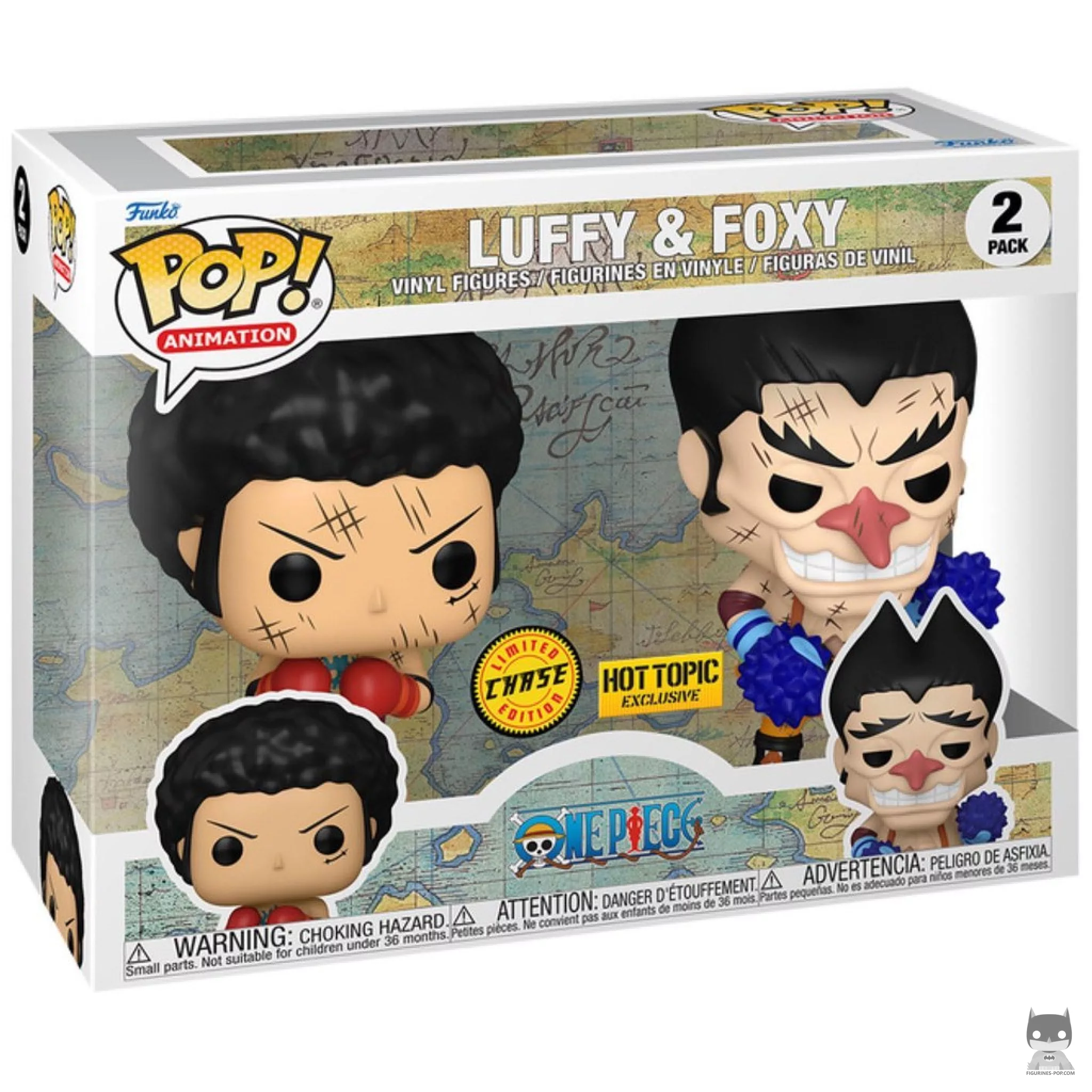 Luffy & Foxy (Chase) Funko Pop! figure in its box