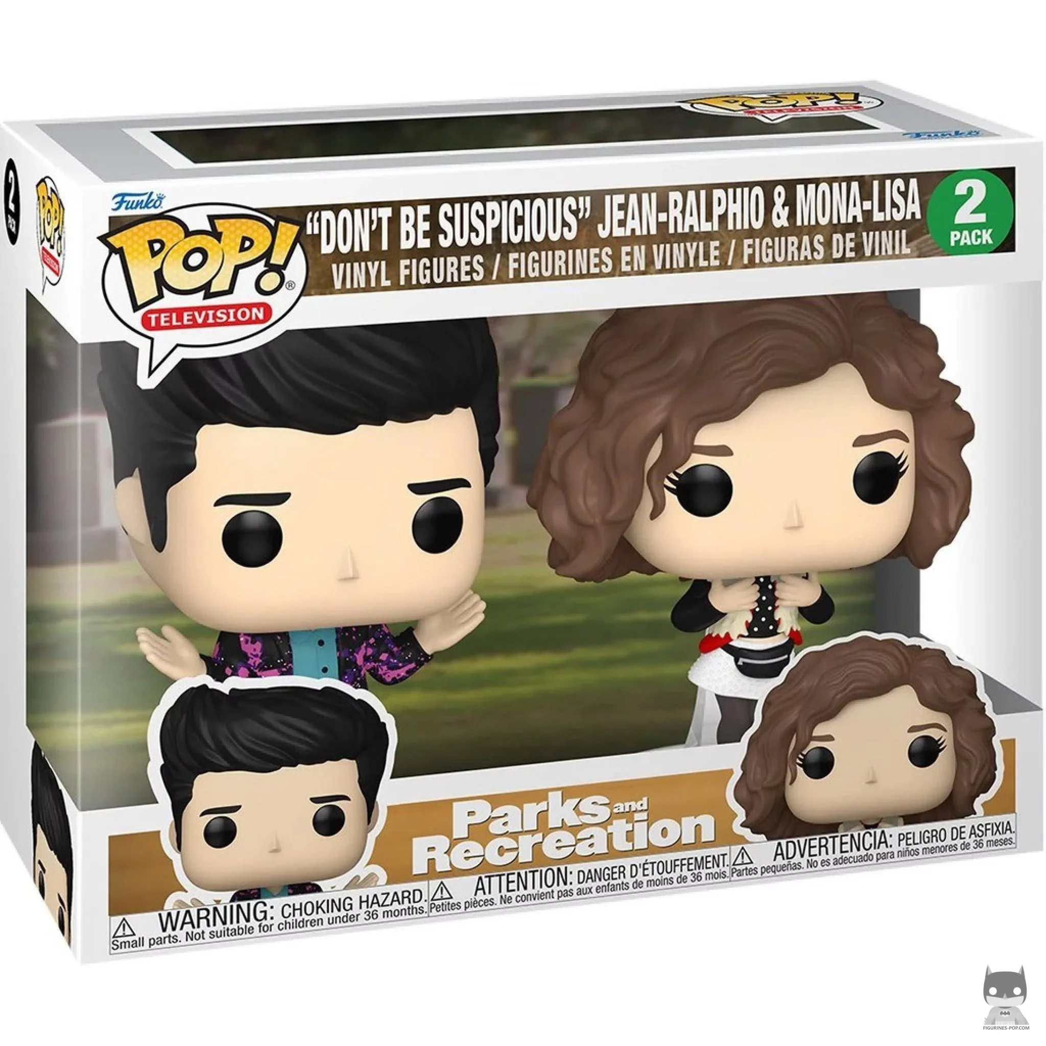 "Don't be suspicious" Jean-Ralphio & Mona-Lisa Funko Pop! figure in its box
