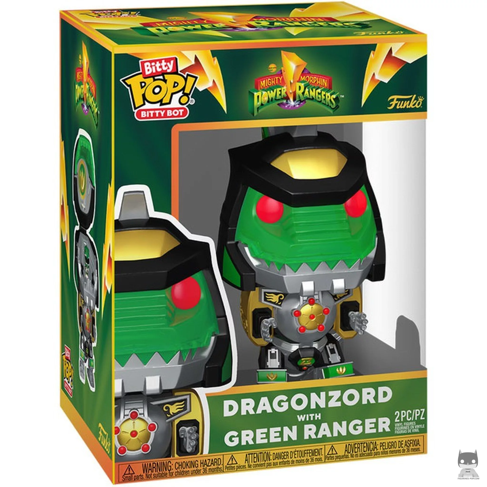 Dragonzord with Green Ranger Funko Pop! figure in its box