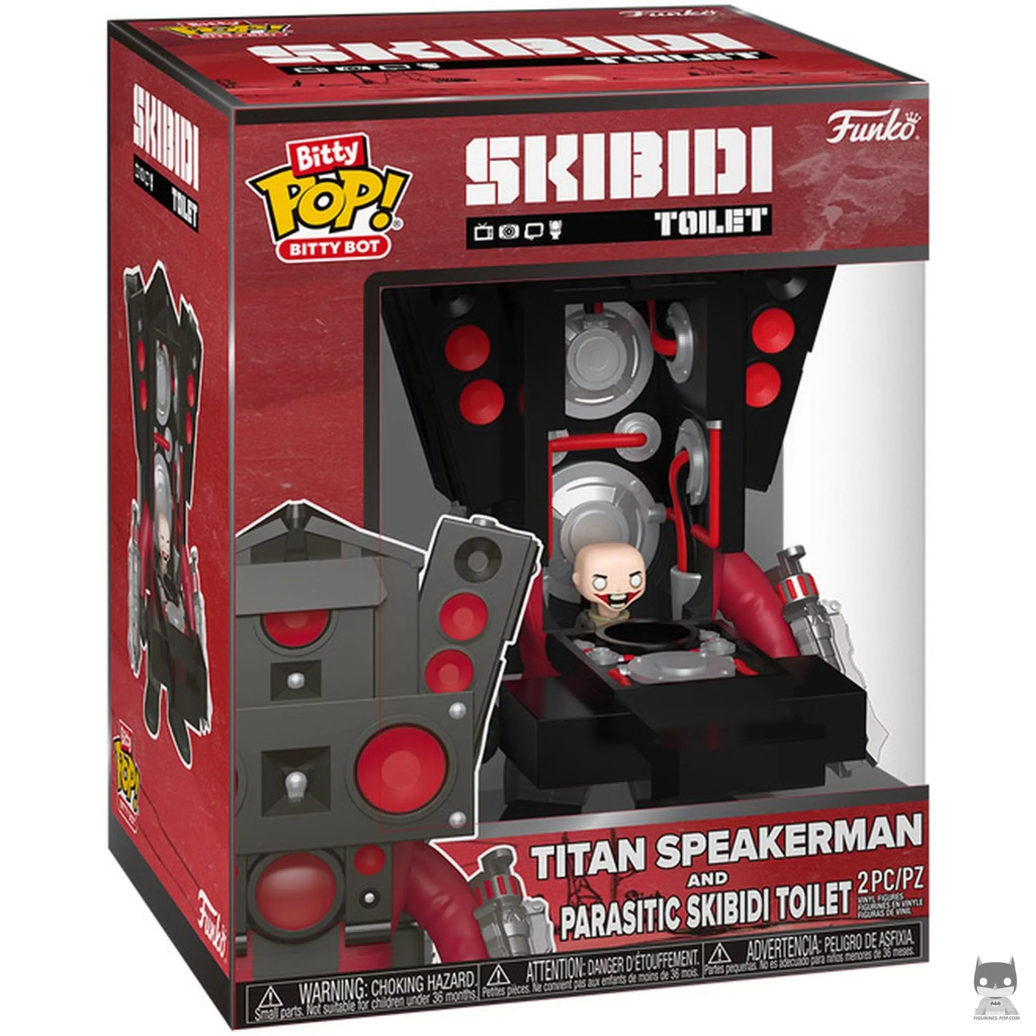 Titan Speakerman and Parasitic Skibidi Toilet Funko Pop! figure in its box