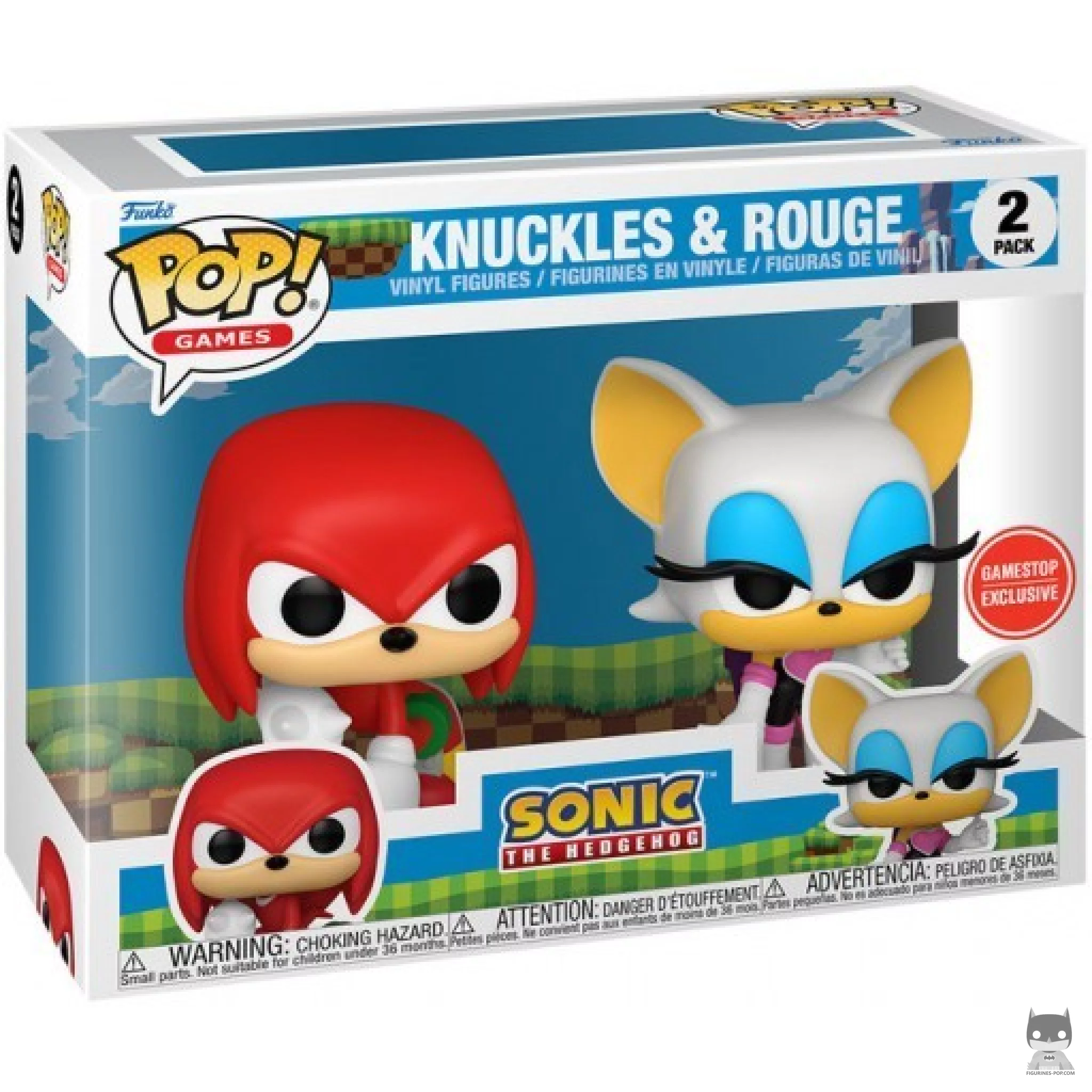 Knuckles & Rouge Funko Pop! figure in its box