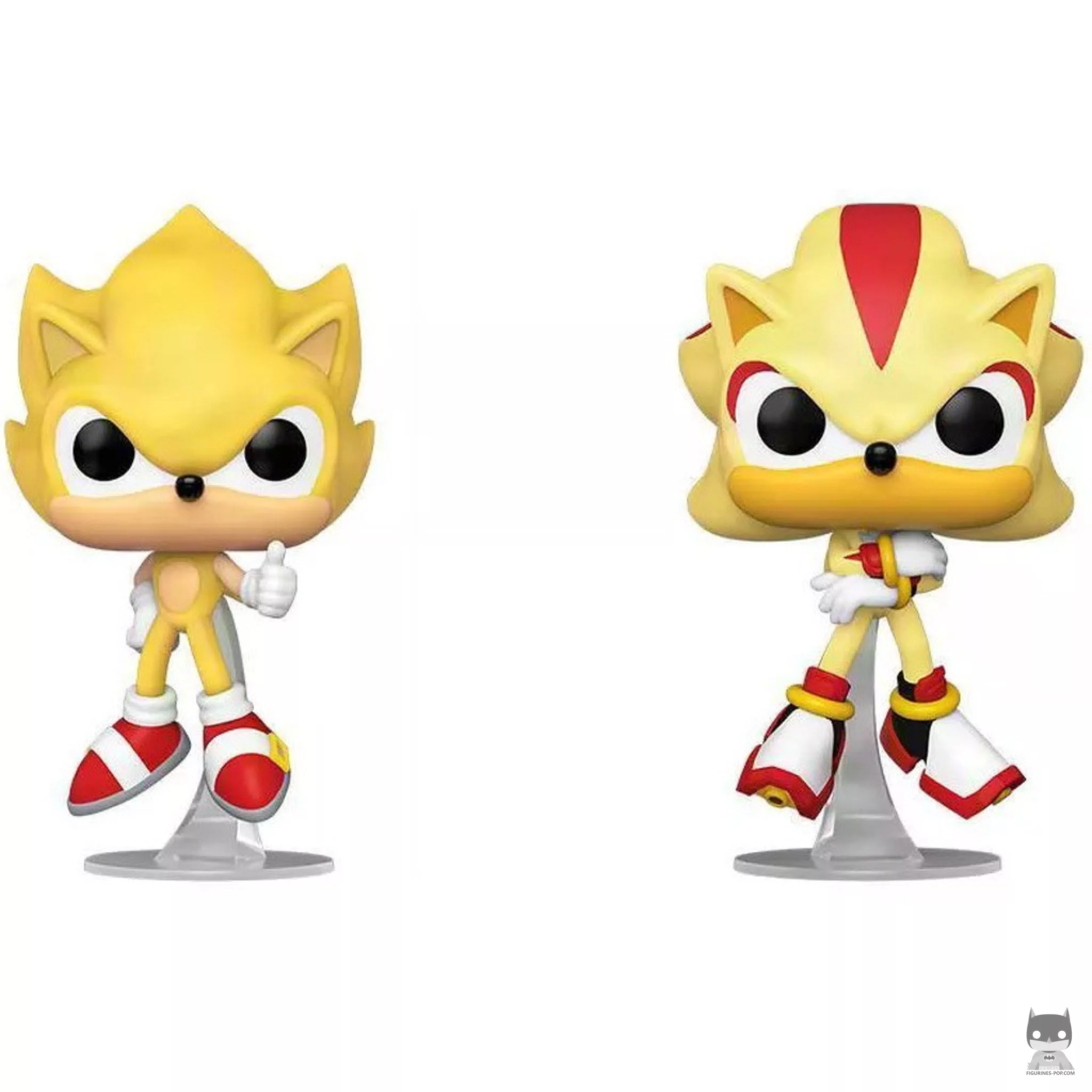 Super Sonic & Super Shadow (Flocked) Funko Pop! figure in its box