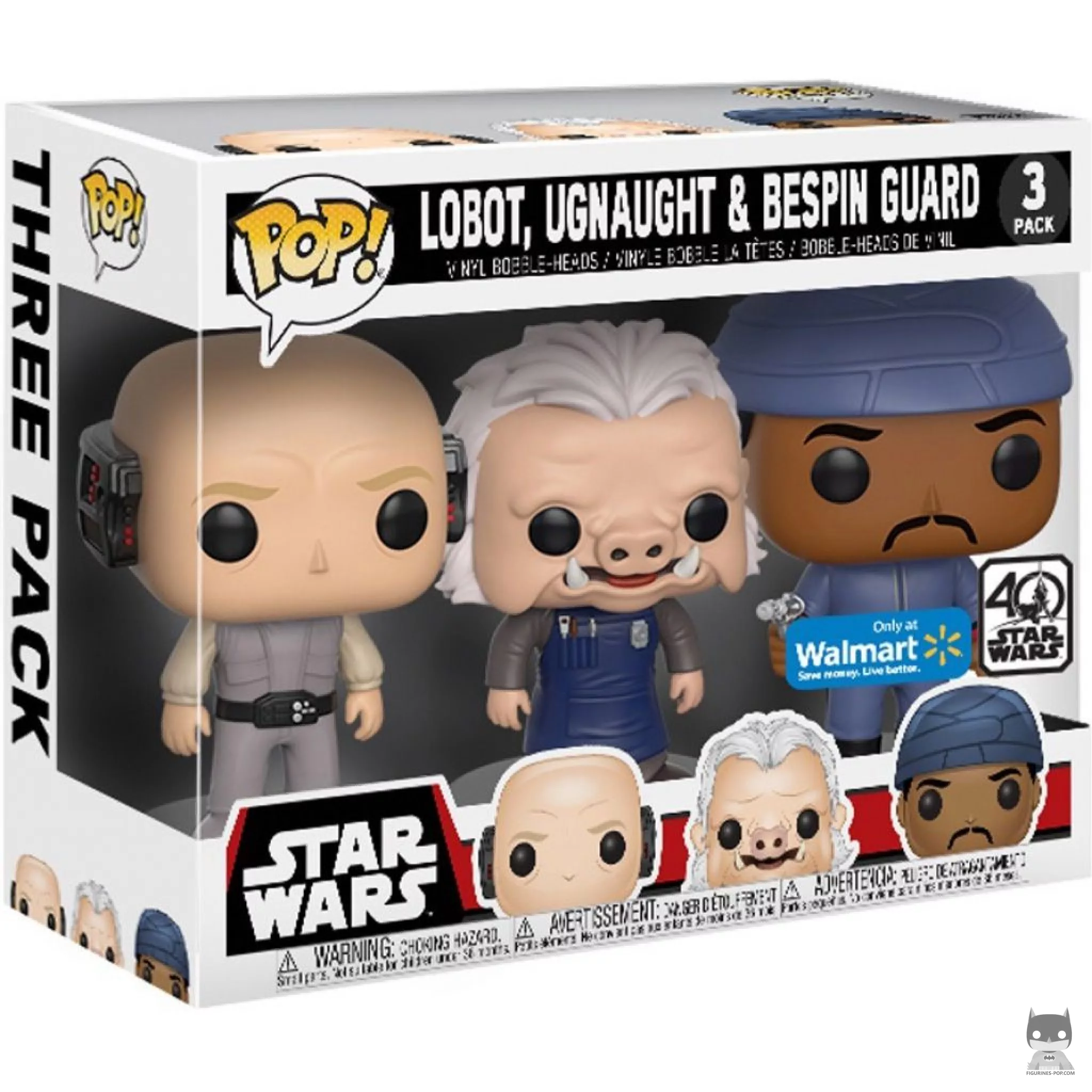 Lobot, Ugnaught & Bespin Guard Funko Pop! figure in its box