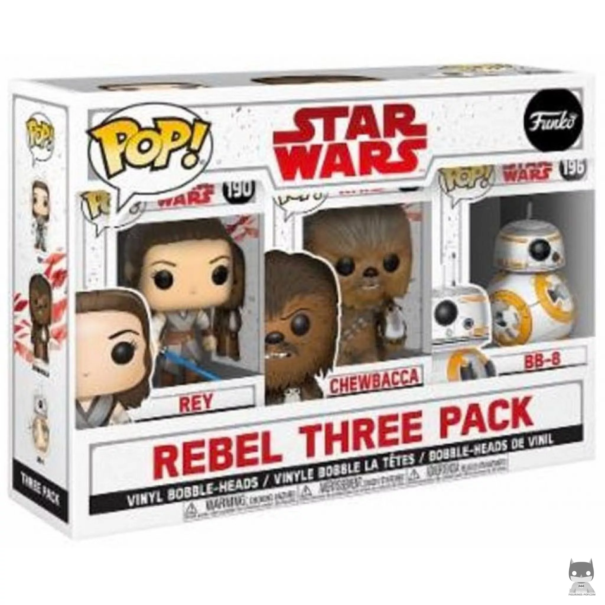 Good Guys (Rey, Chewbacca & BB-8) Funko Pop! figure in its box