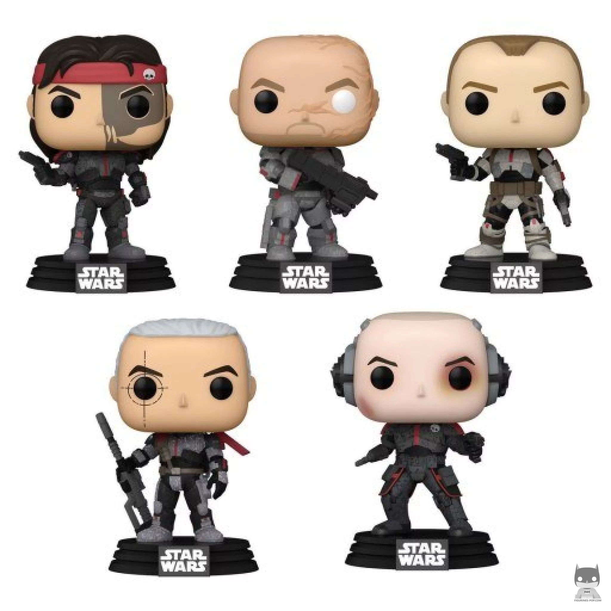 Star Wars The Bad Batch Pack (Hunter, Wrecker, Tech, Crosshair & Echo) Funko Pop! figure (Star Wars: The Bad Batch)