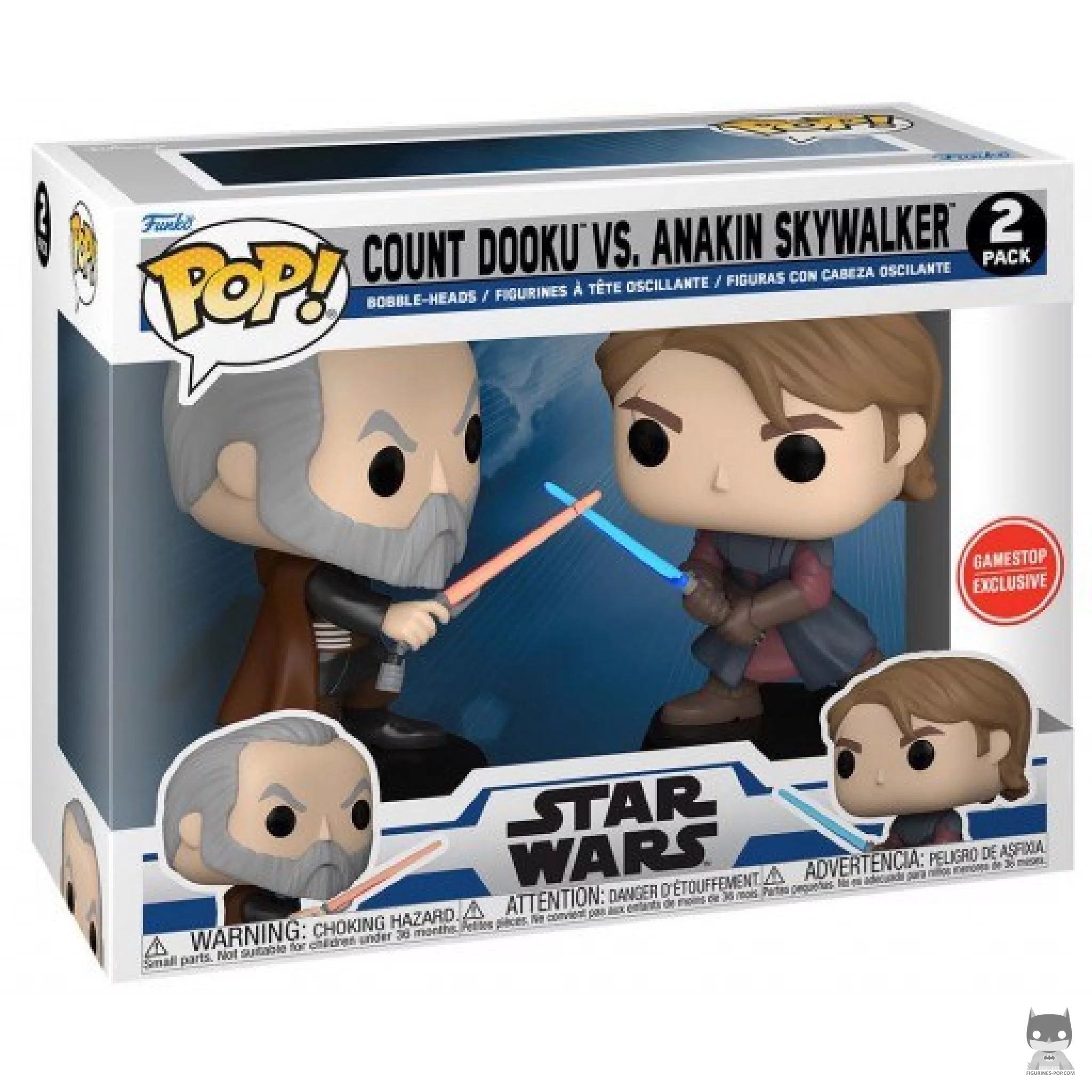 Count Dooku vs. Anakin Skywalker Funko Pop! figure in its box
