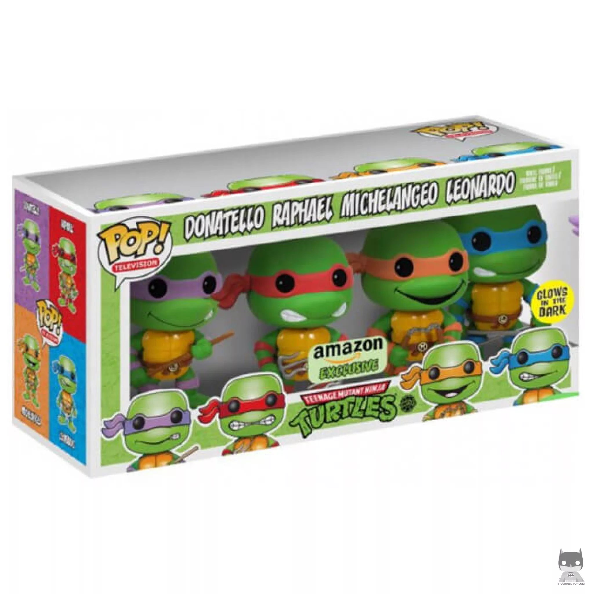 Donatello, Raphael, Michelangelo & Leonardo (Glow in The Dark + 4 Pack) Funko Pop! figure in its box