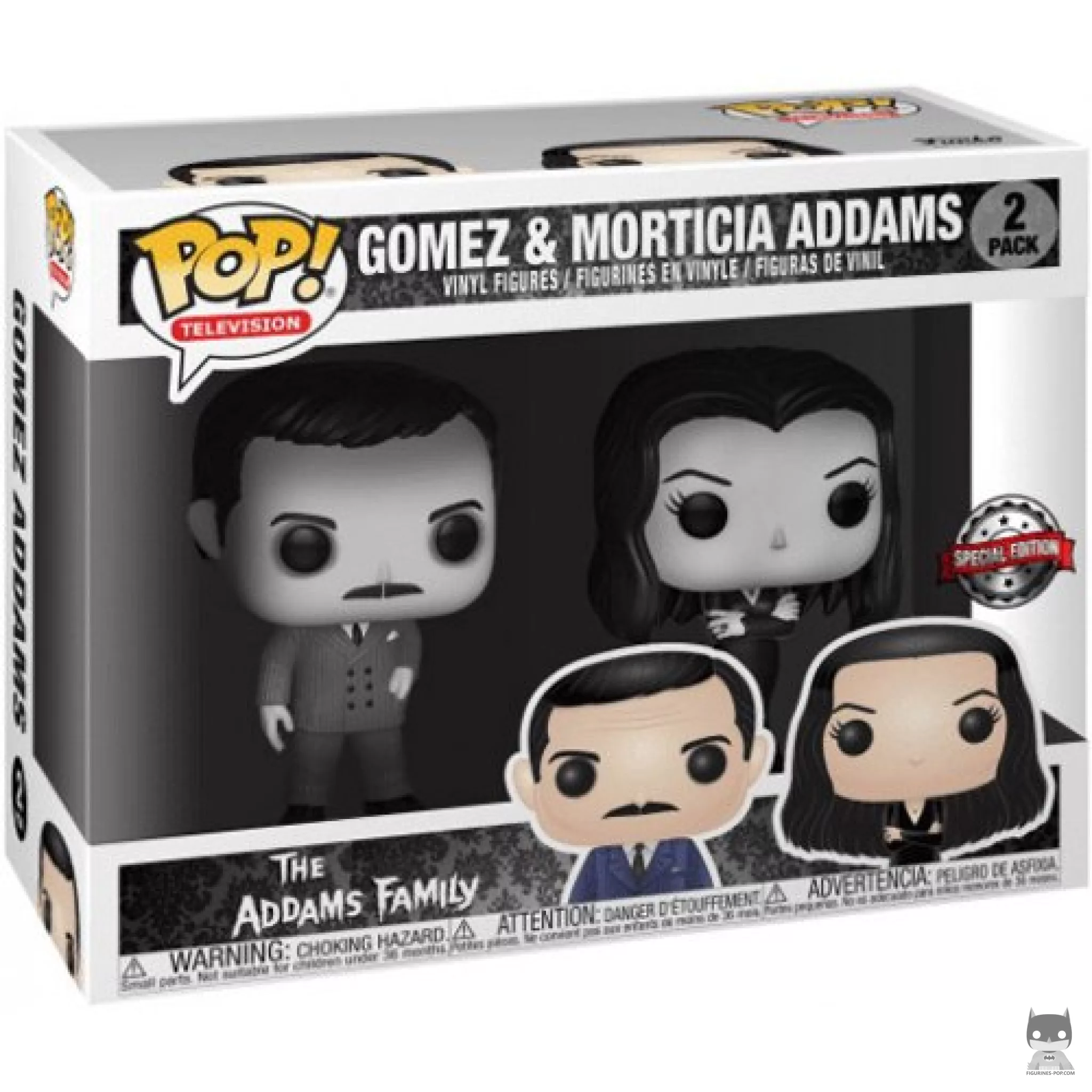 Gomez & Morticia Addams Funko Pop! figure in its box