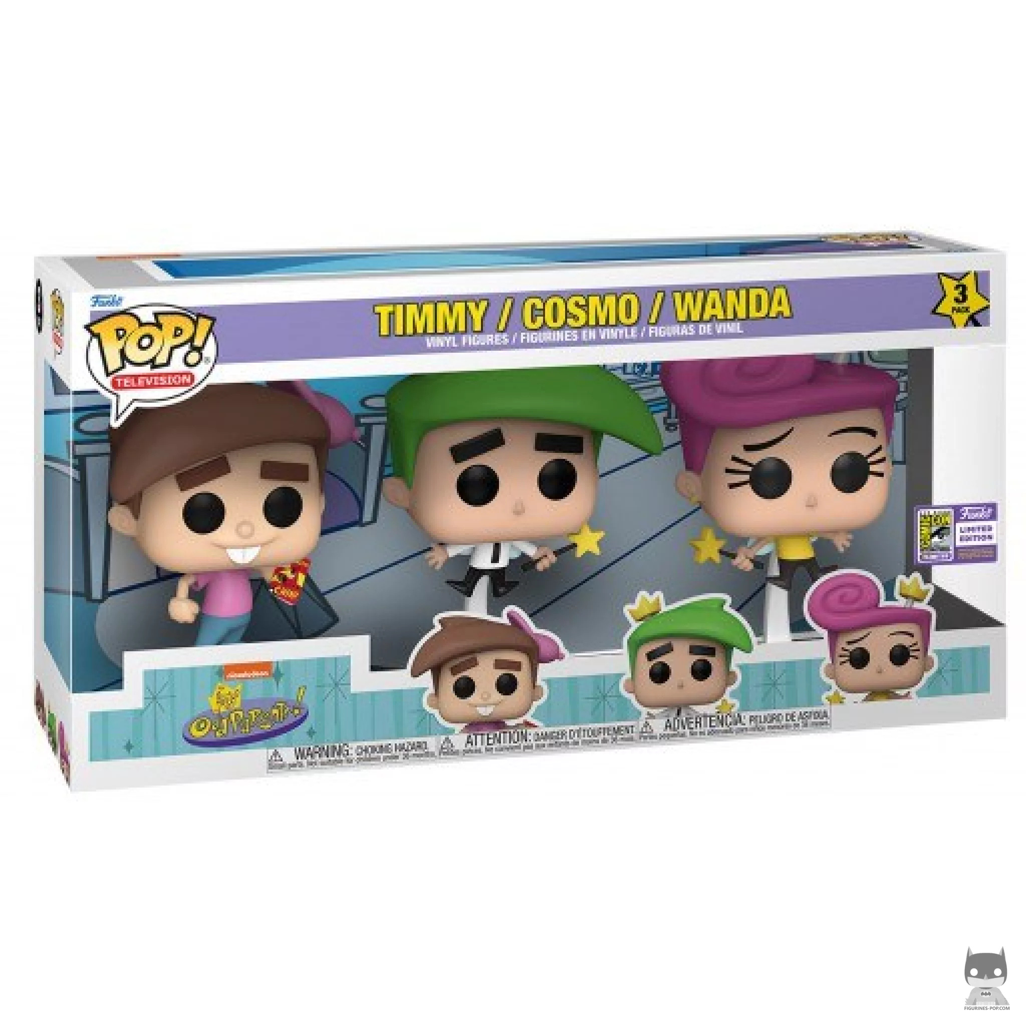 Timmy Turner, Wanda & Cosmo Funko Pop! figure in its box