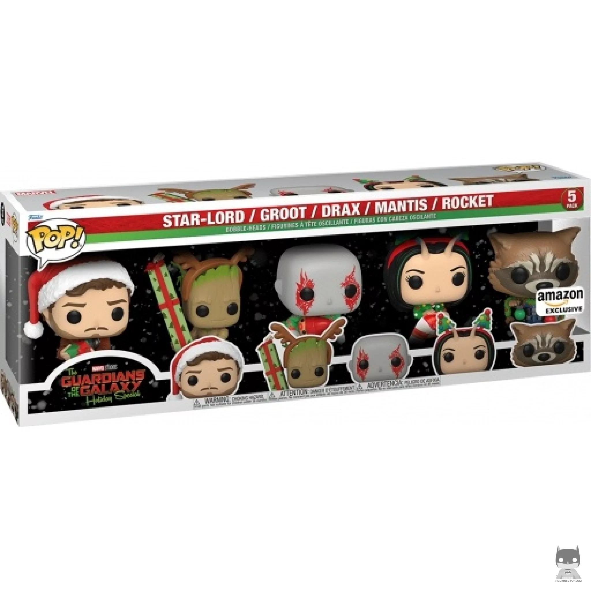 Star-Lord, Groot, Drax, Mantis & Rocket Funko Pop! figure in its box