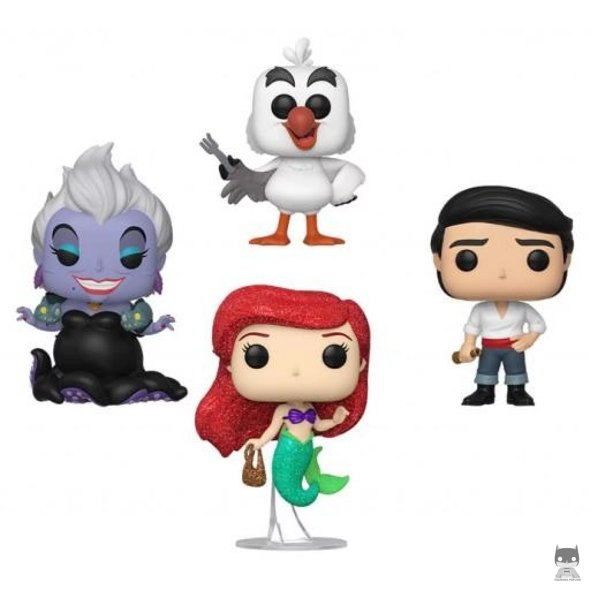 Ariel, Prince Eric, Scuttle & Ursula (Diamond Glitter) Funko Pop! figure (The Little Mermaid (Movie))