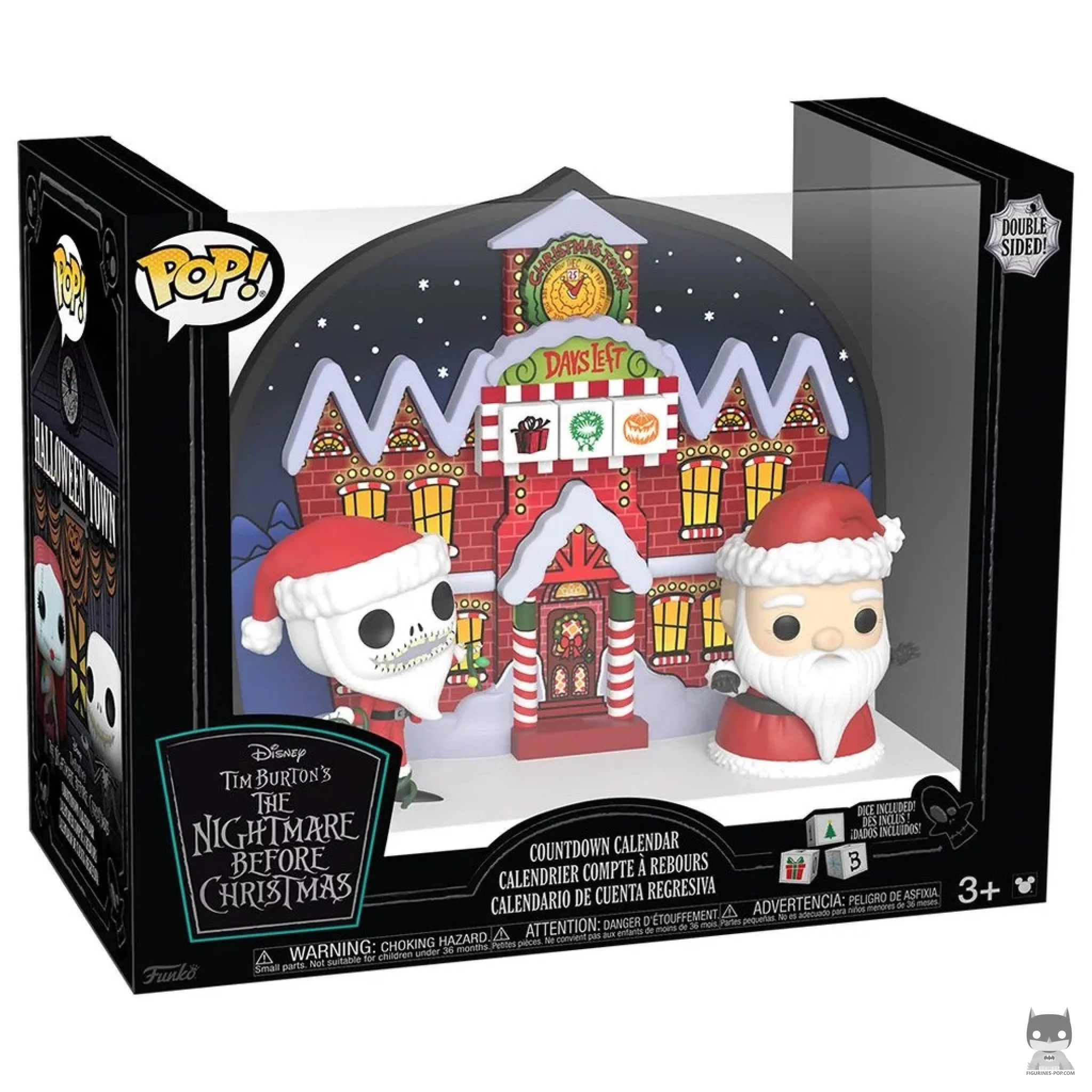 The Nightmare Before Christmas Countdown Calendar (Double-sided) Funko Pop! figure in its box