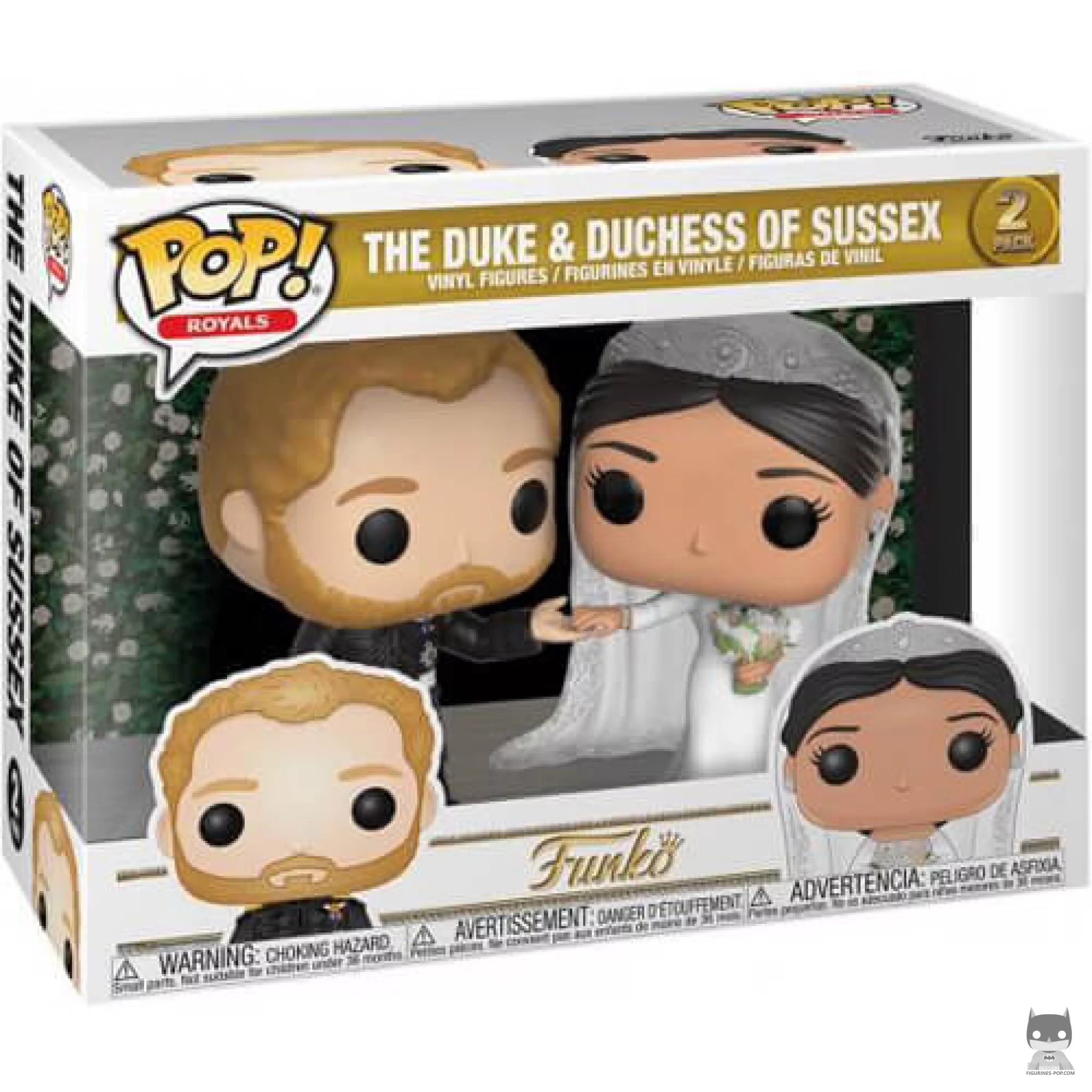 The Duke and Duchess of Sussex Funko Pop! figure in its box