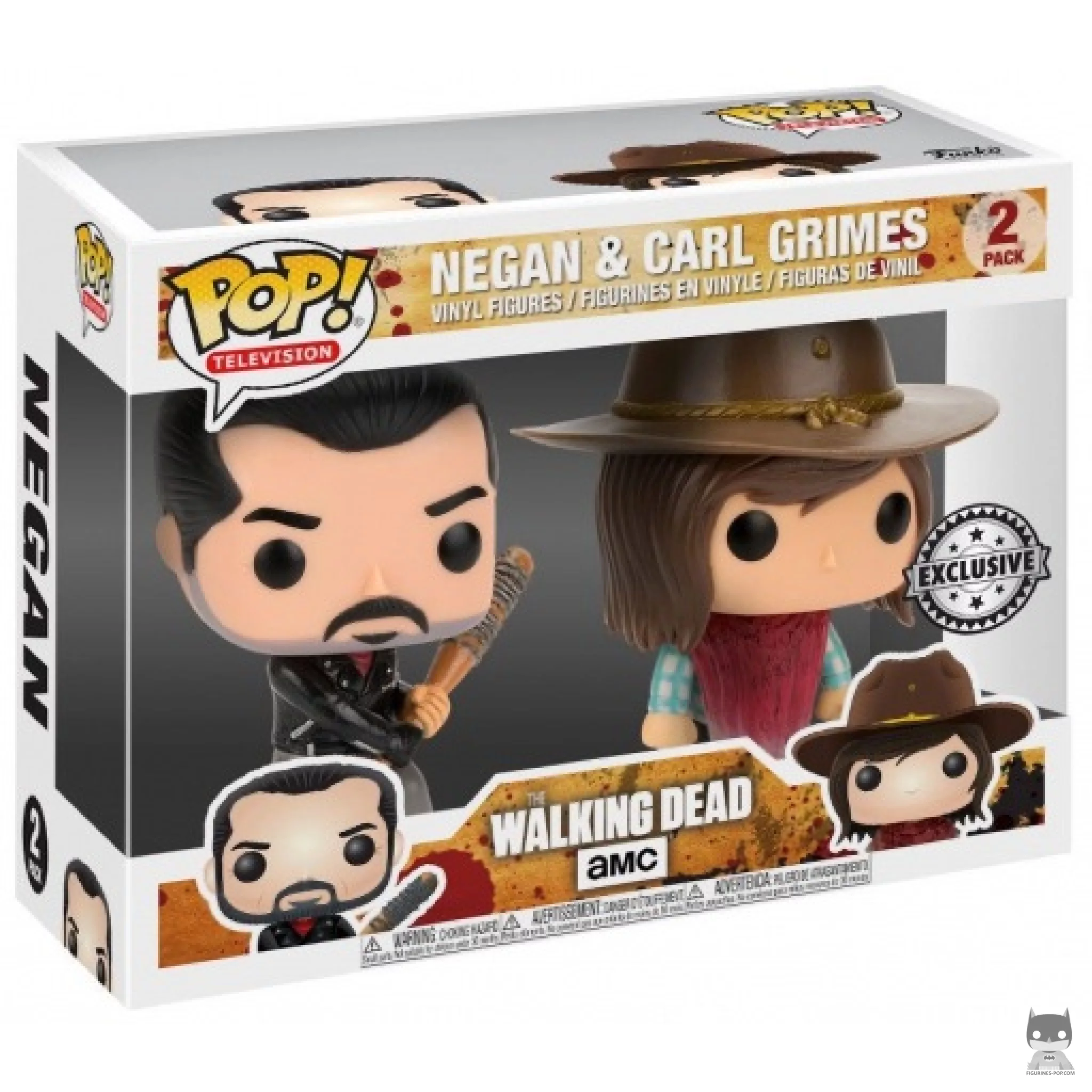 Negan & Carl Grimes Funko Pop! figure in its box