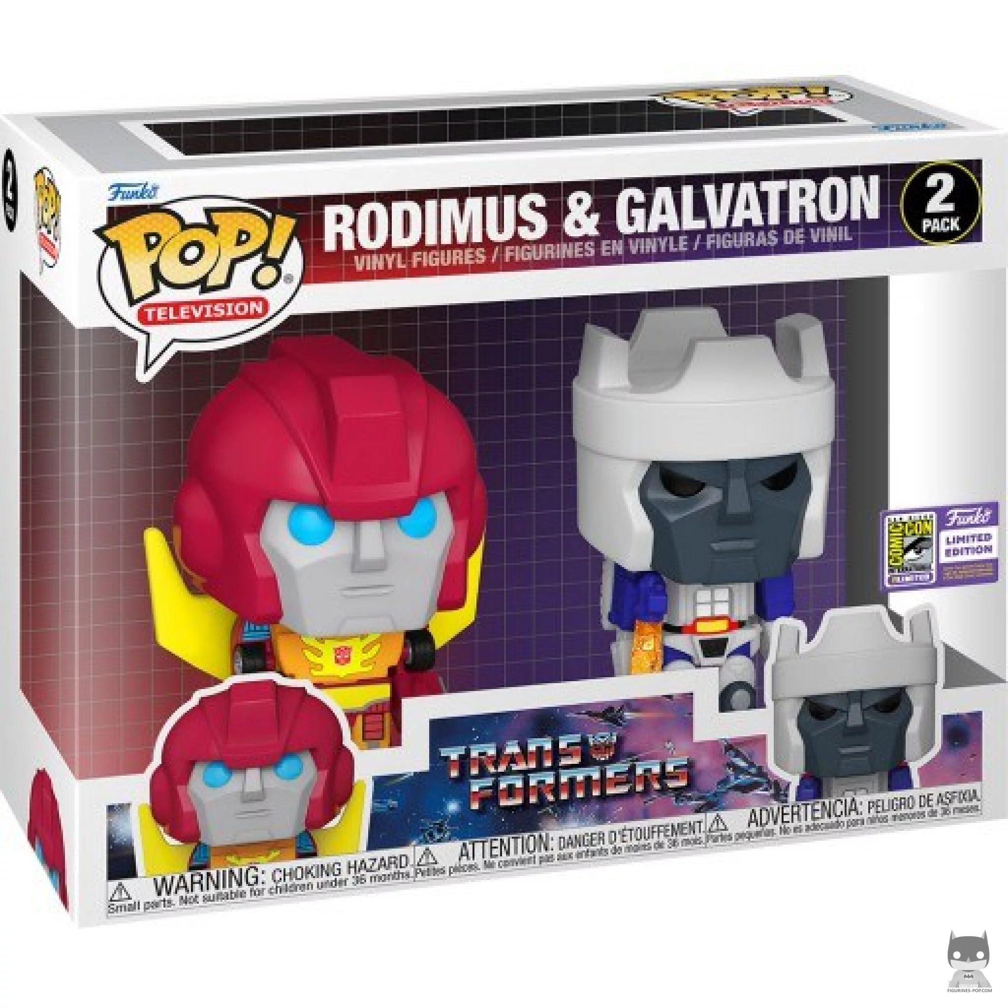 Rodimus & Galvatron Funko Pop! figure in its box