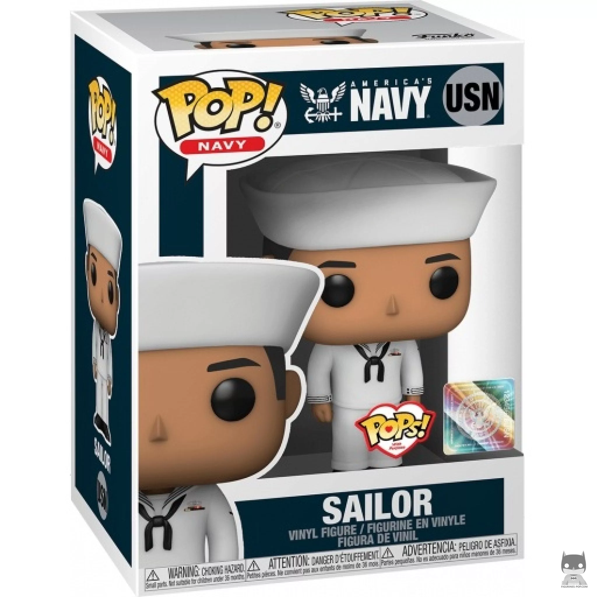 America's Navy Sailor Ceremony Outfit Male (Hispanic) Funko Pop! figure in its box