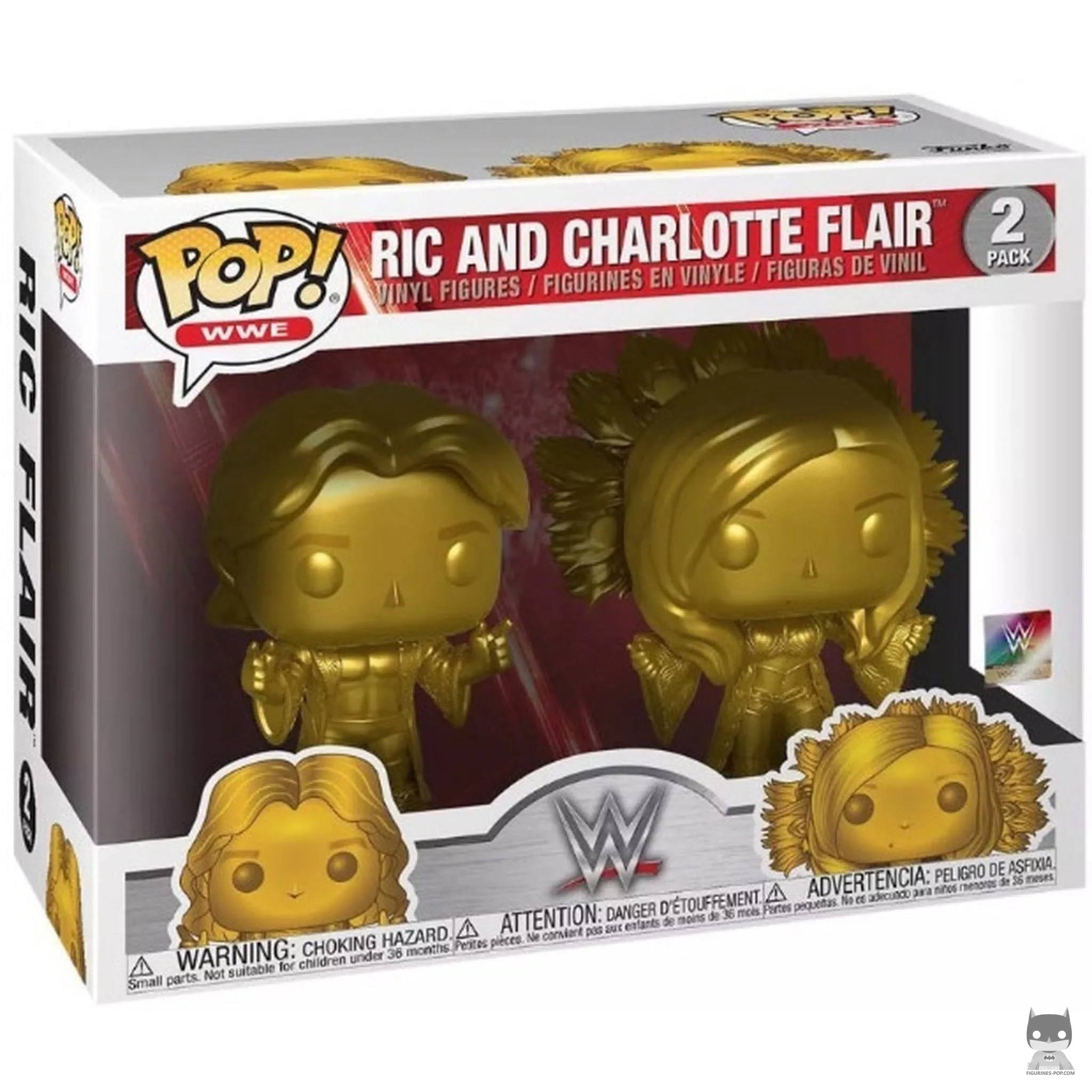 Ric & Charlotte Flair (Gold) Funko Pop! figure in its box