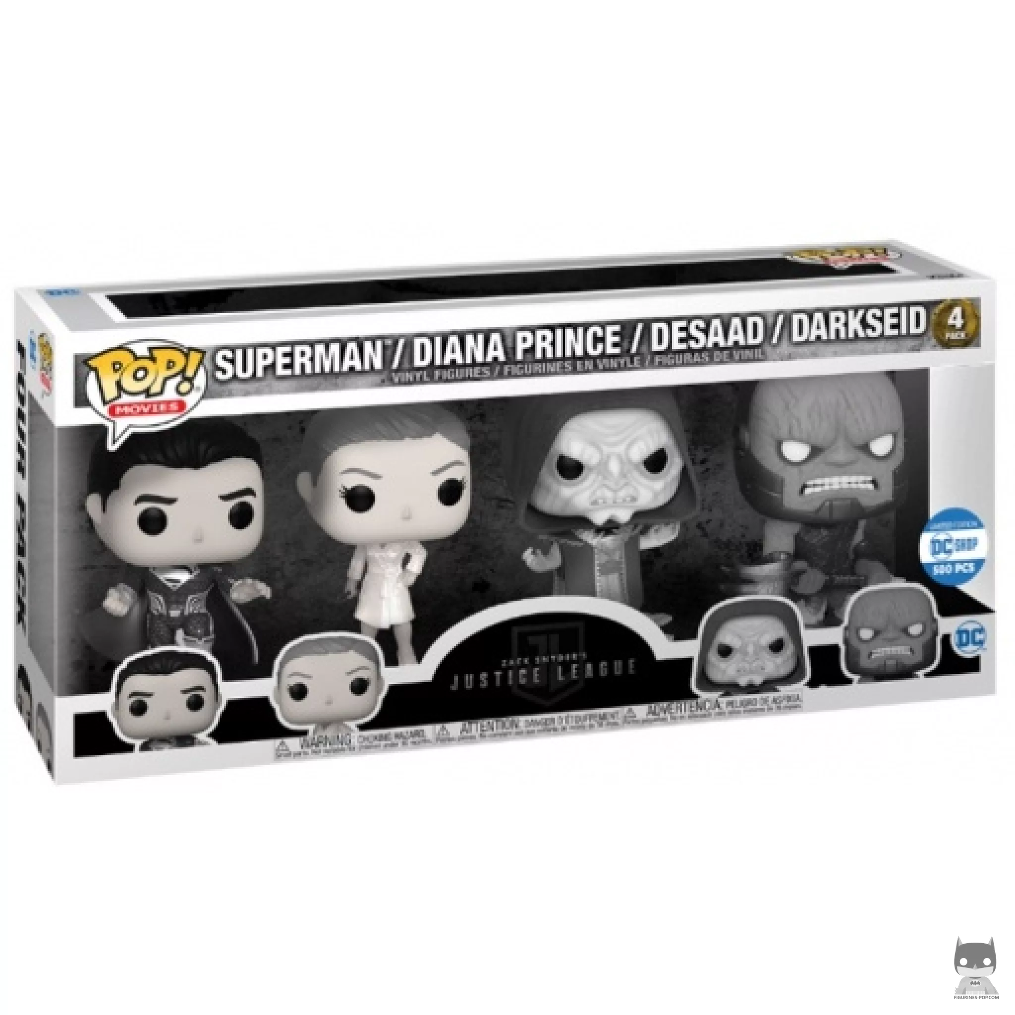 Superman, Diana Prince, Desaad & Darkseid Funko Pop! figure in its box