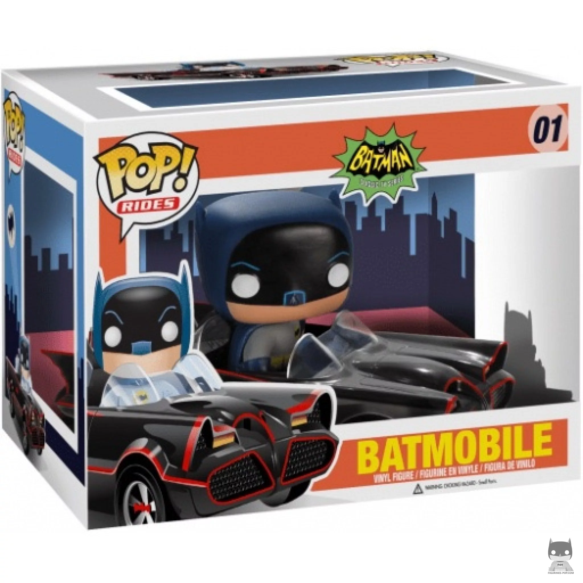 Batman with Batmobile Funko Pop! figure in its box