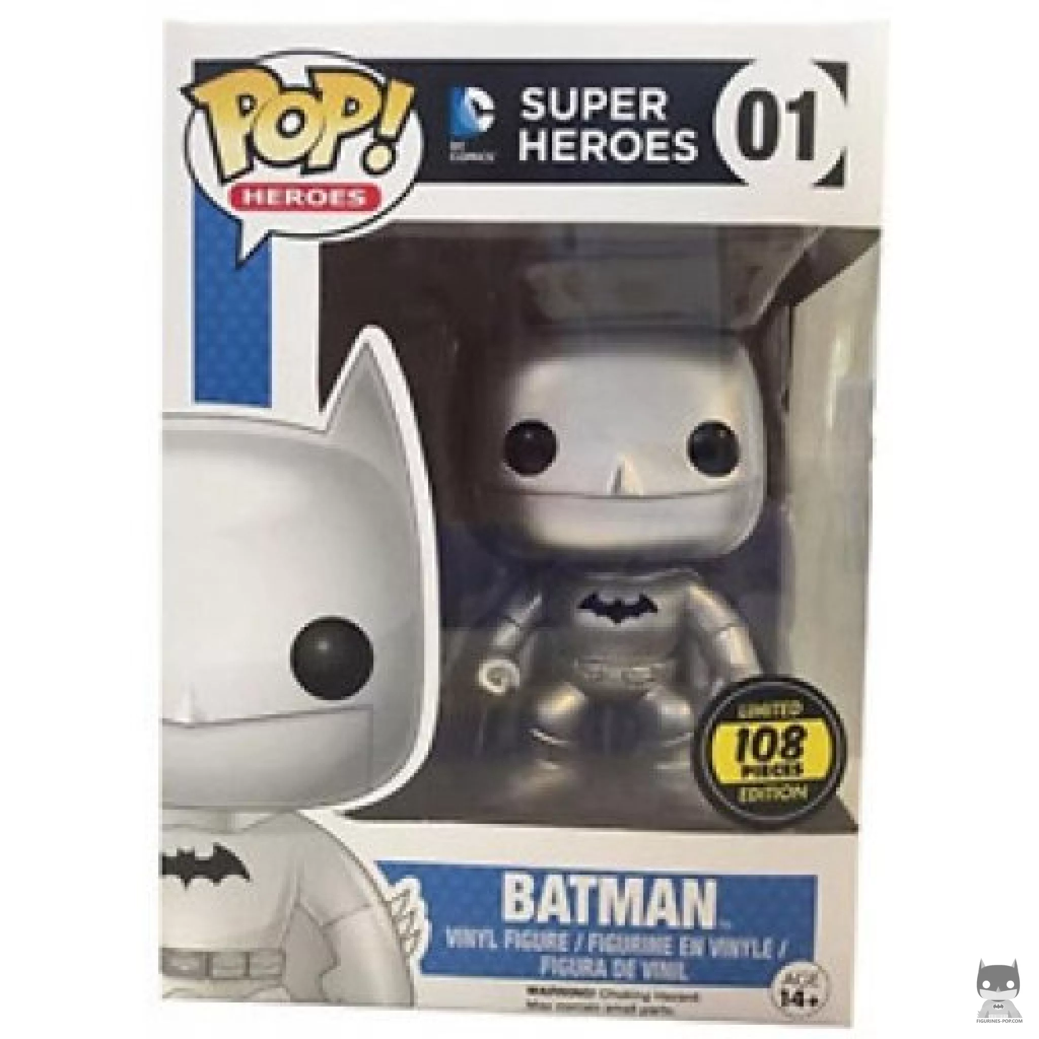 Batman (Silver) Funko Pop! figure in its box