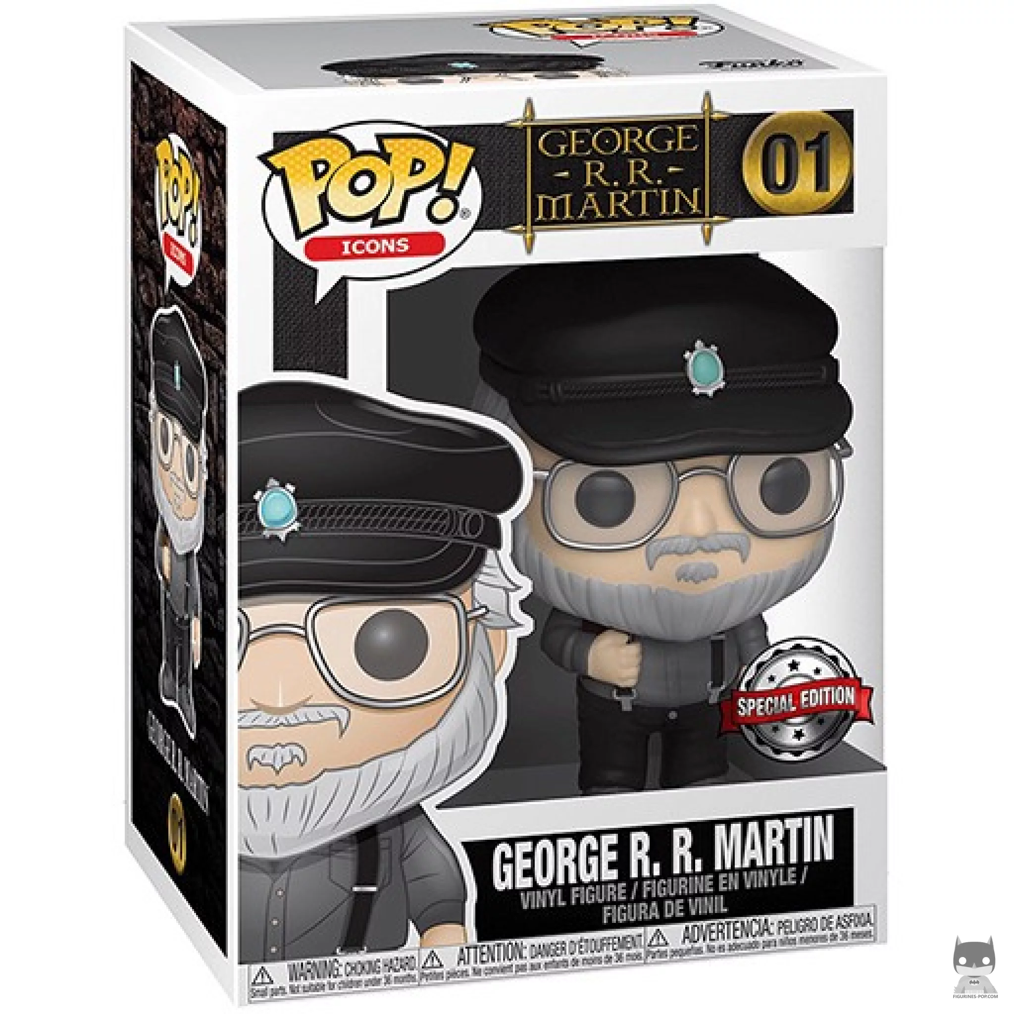 George R.R. Martin Funko Pop! figure in its box