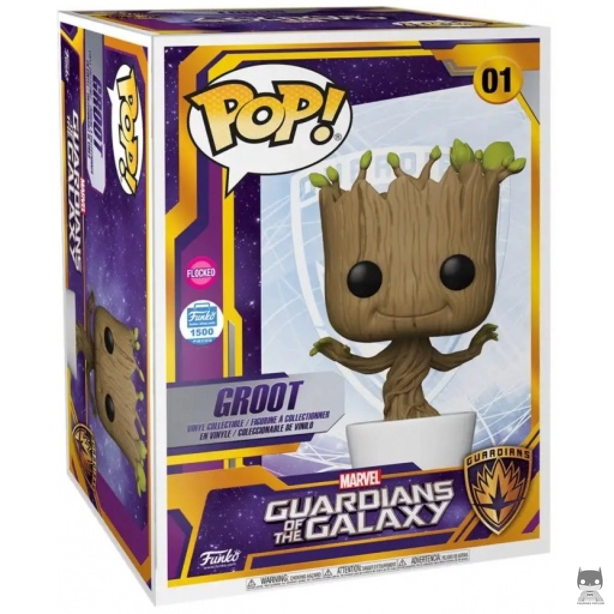Groot (Supersized 18'' & Flocked) Funko Pop! figure in its box