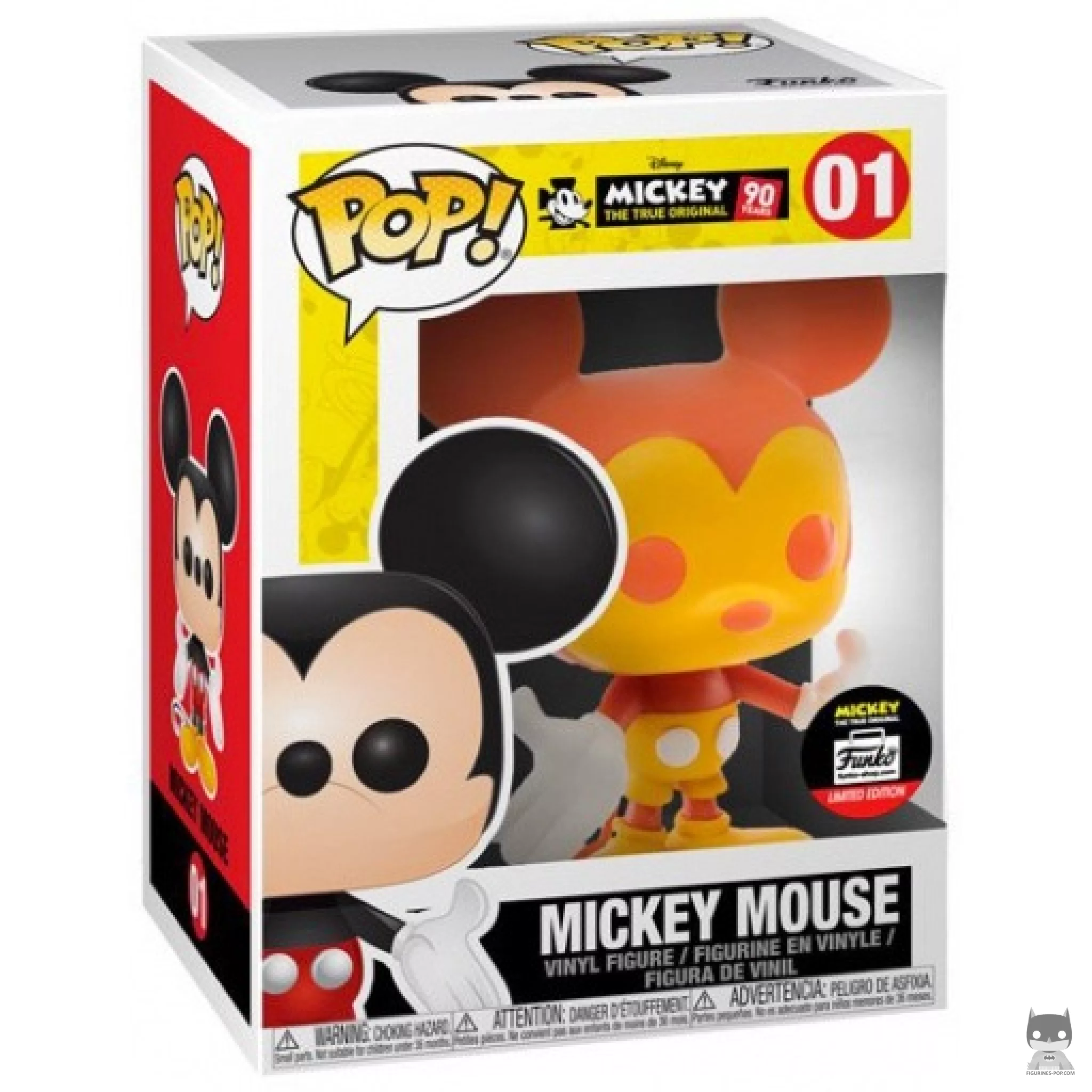 Mickey Mouse (Orange & Yellow) Funko Pop! figure in its box