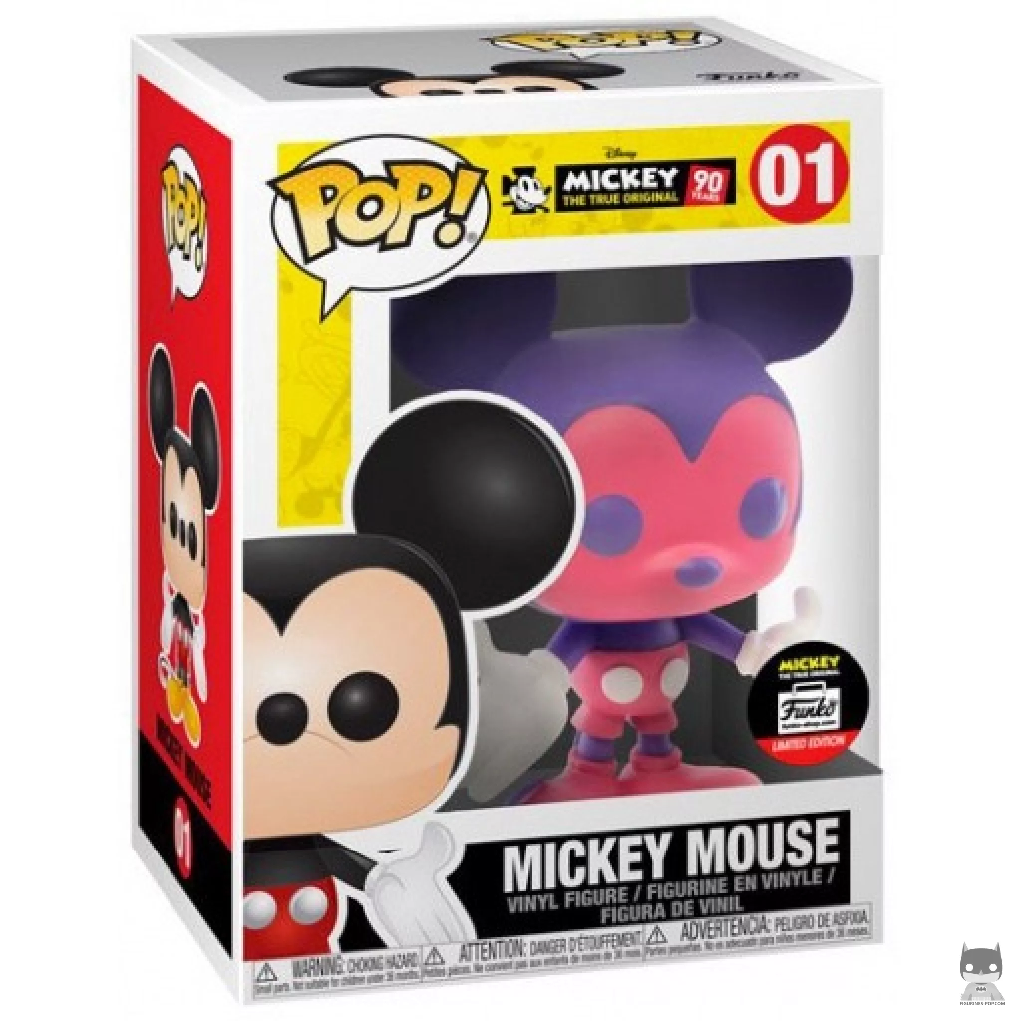 Mickey Mouse (Pink & Purple) Funko Pop! figure in its box