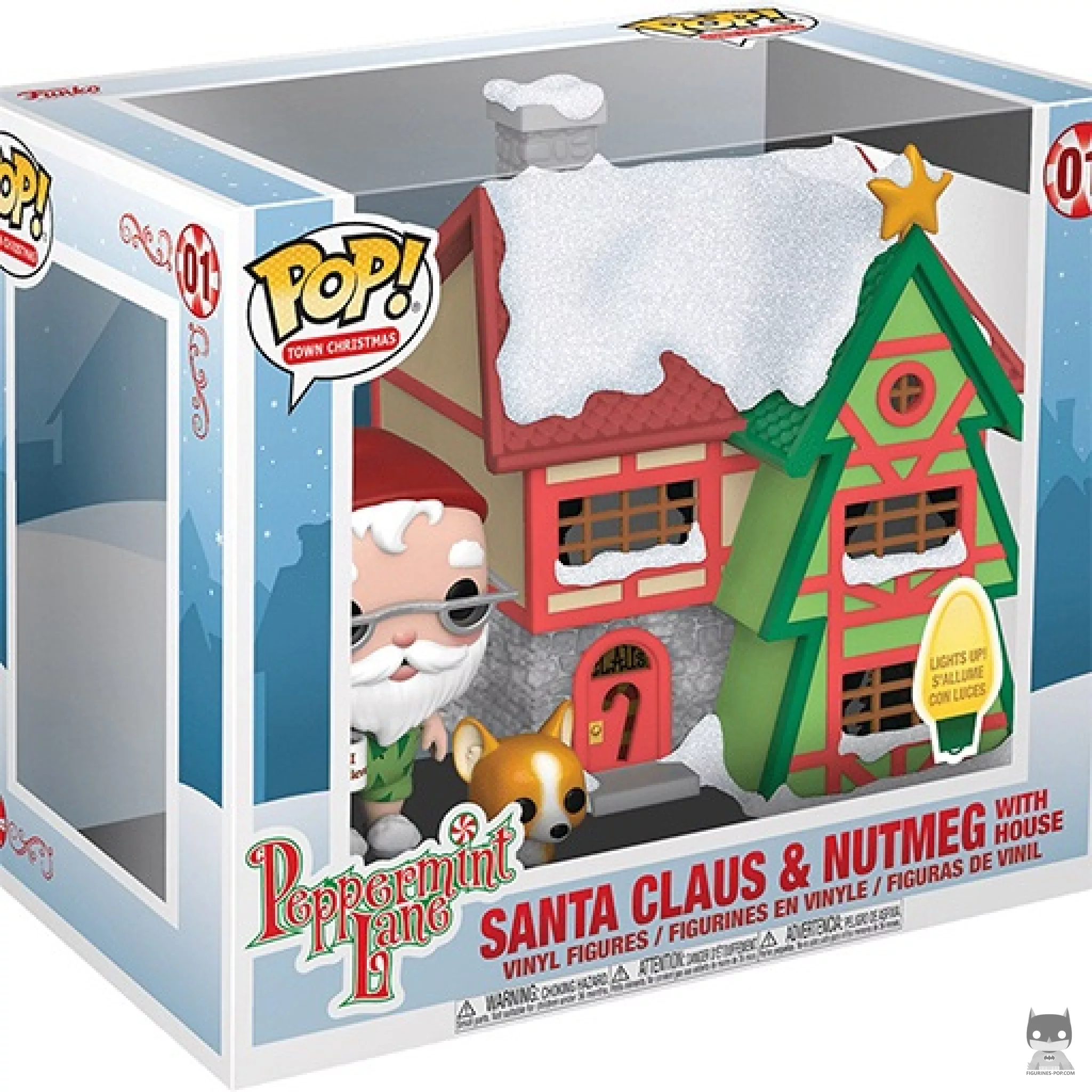 Santa Claus & Nutmeg in front of house Funko Pop! figure in its box