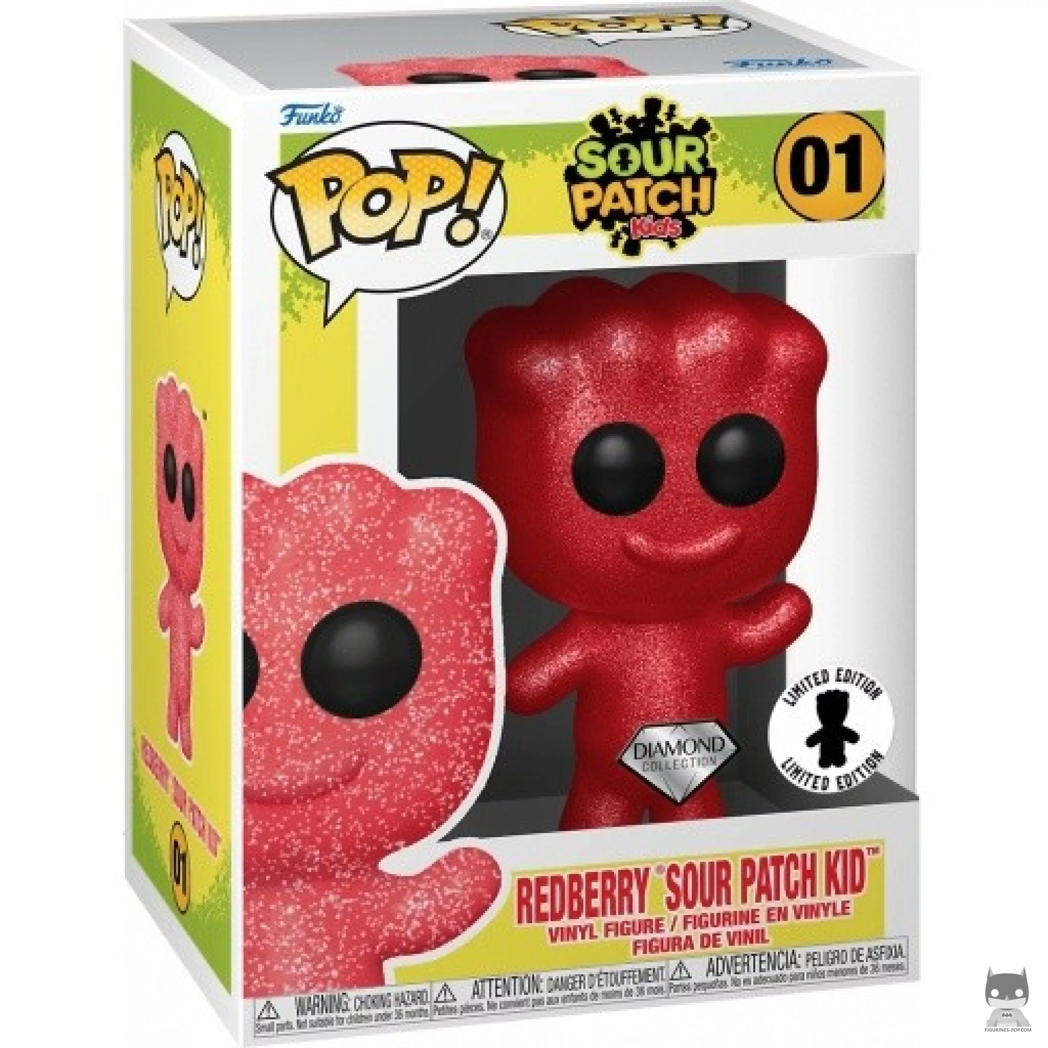Redberry Sour Patch Kid (Diamond Glitter) Funko Pop! figure in its box