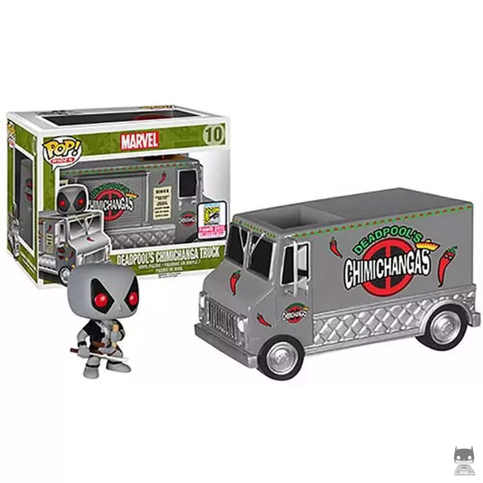 Deadpool with Chimichanga Truck (Grey) Funko Pop! figure in its box