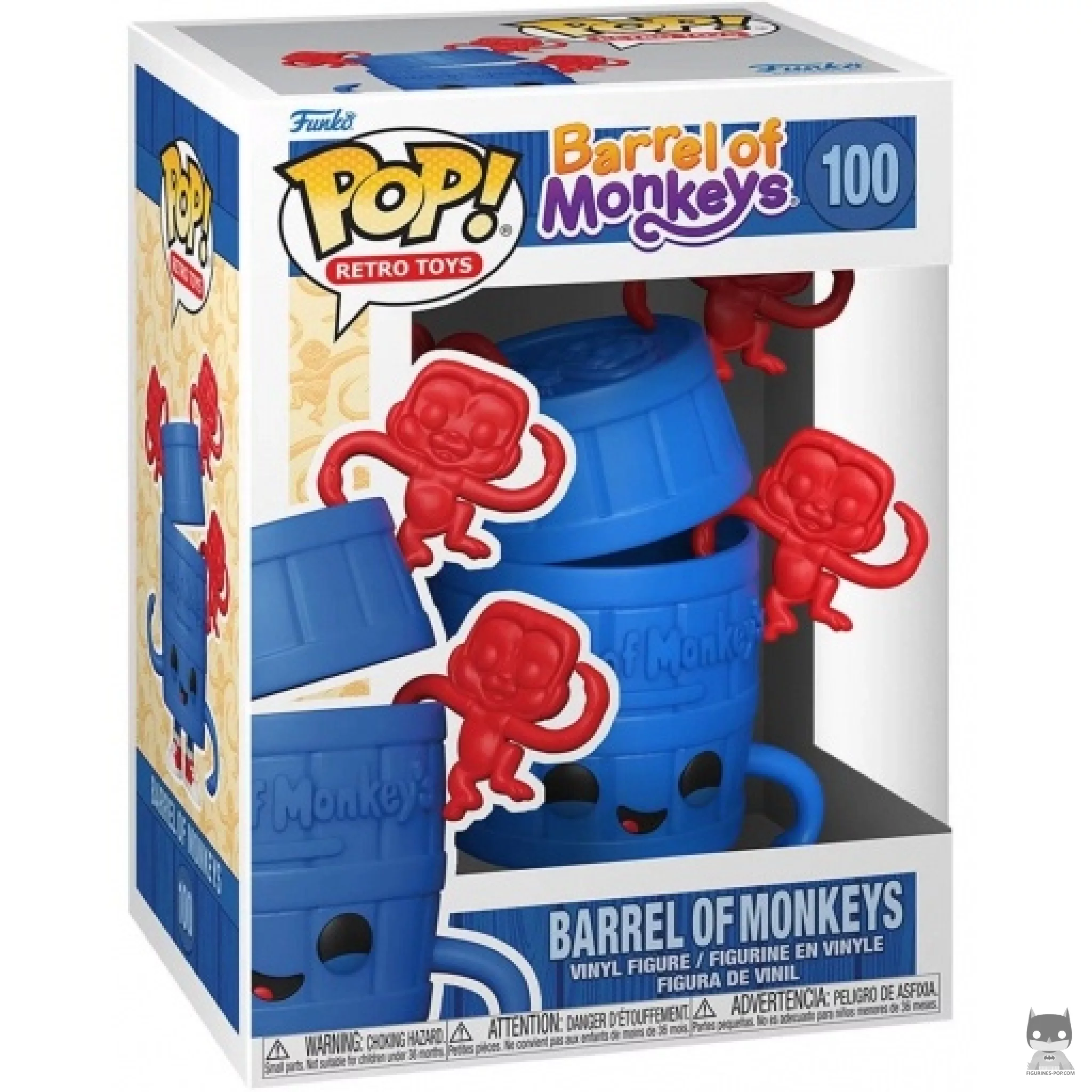 Barrel of Monkeys Funko Pop! figure in its box