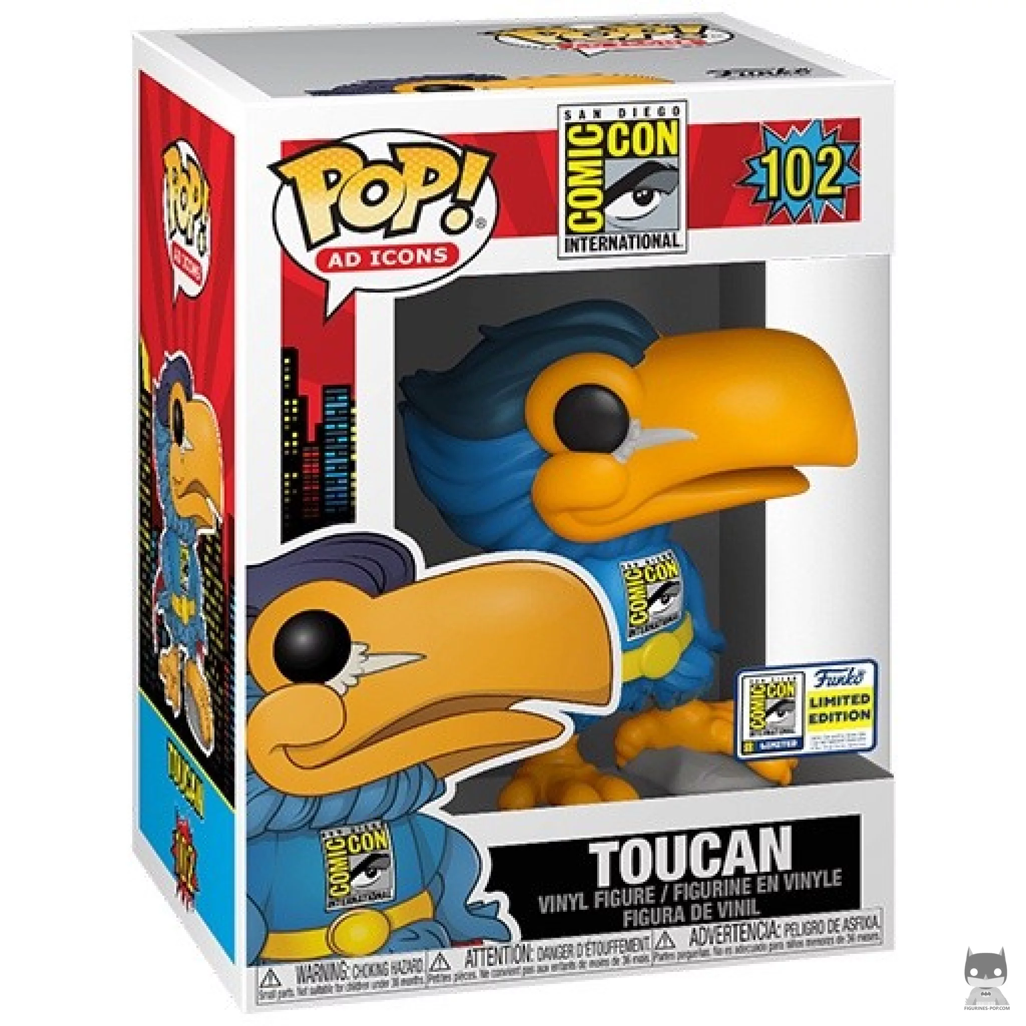 Toucan Funko Pop! figure in its box