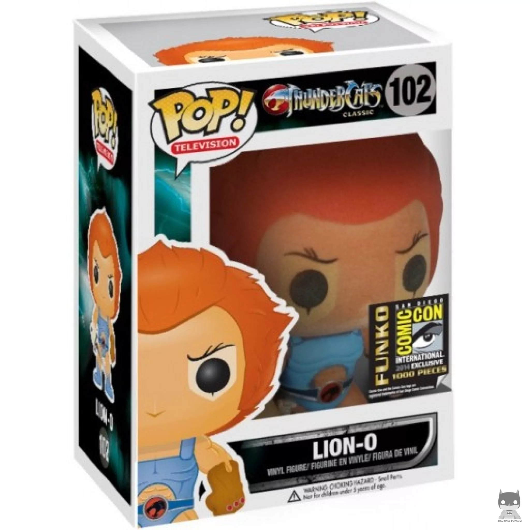 Lion-O (Flocked) Funko Pop! figure in its box