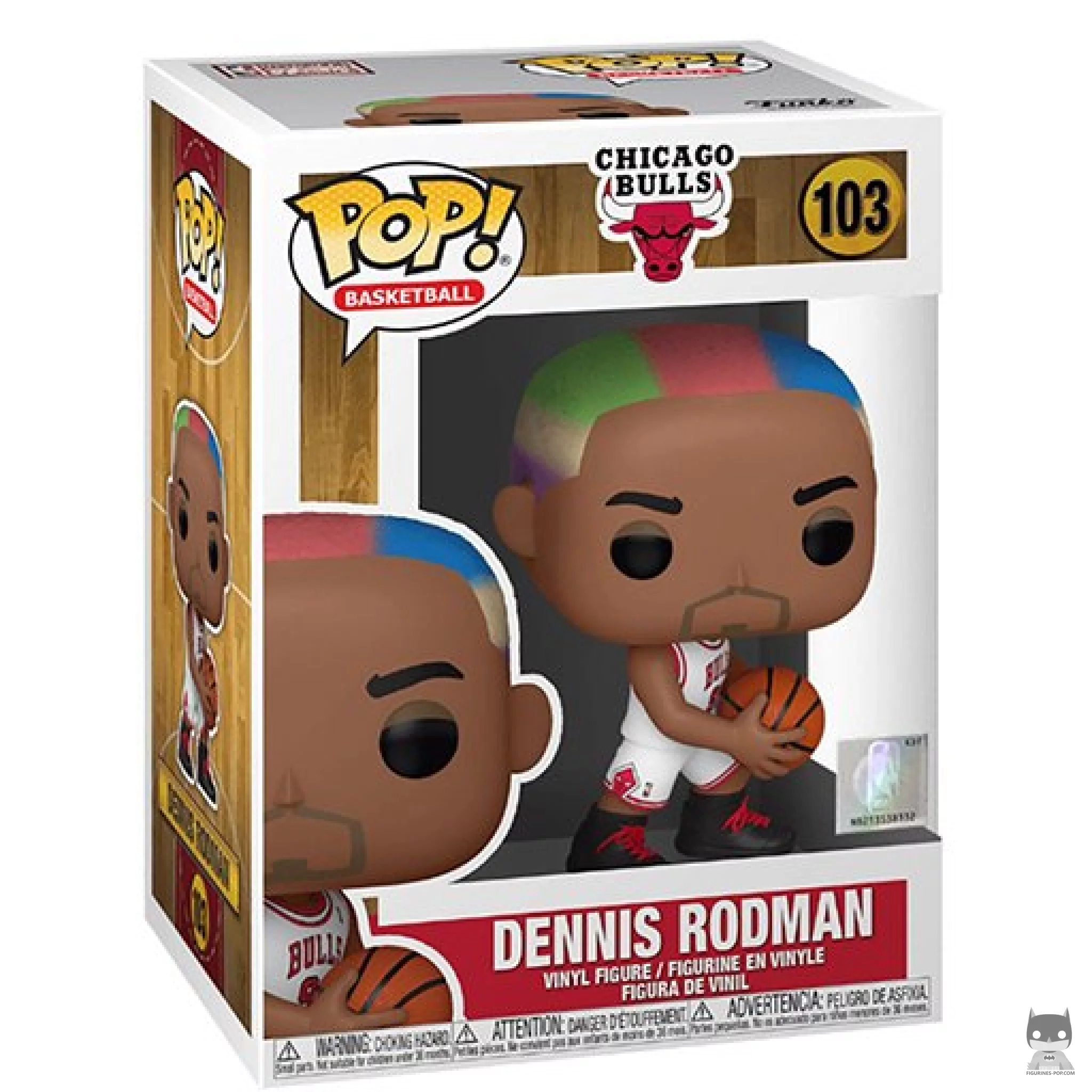 Dennis Rodman Funko Pop! figure in its box