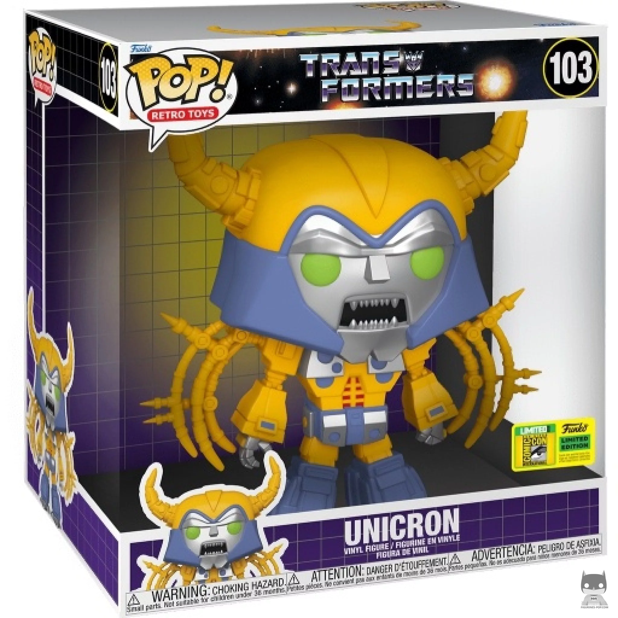 Unicron (Supersized) Funko Pop! figure in its box