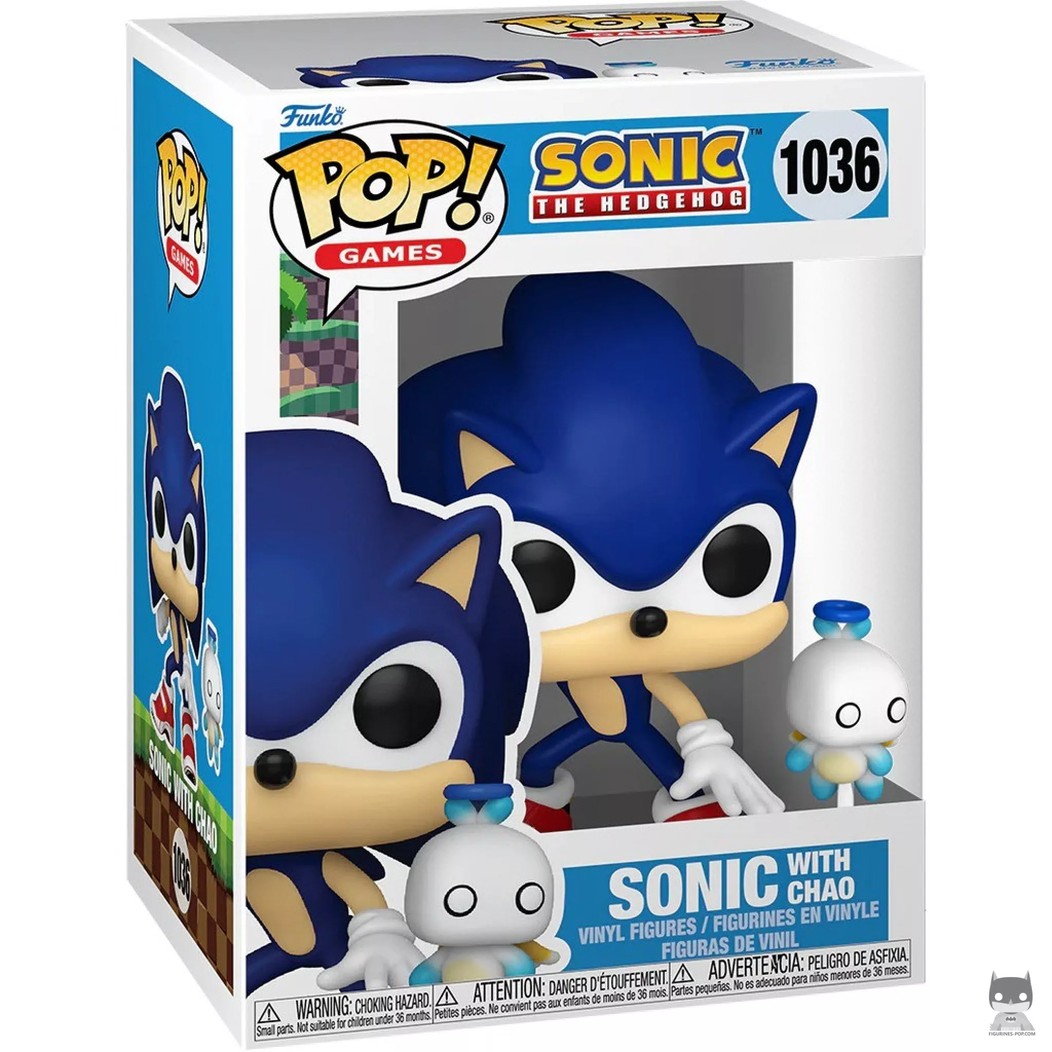 Sonic with Chao Funko Pop! figure in its box