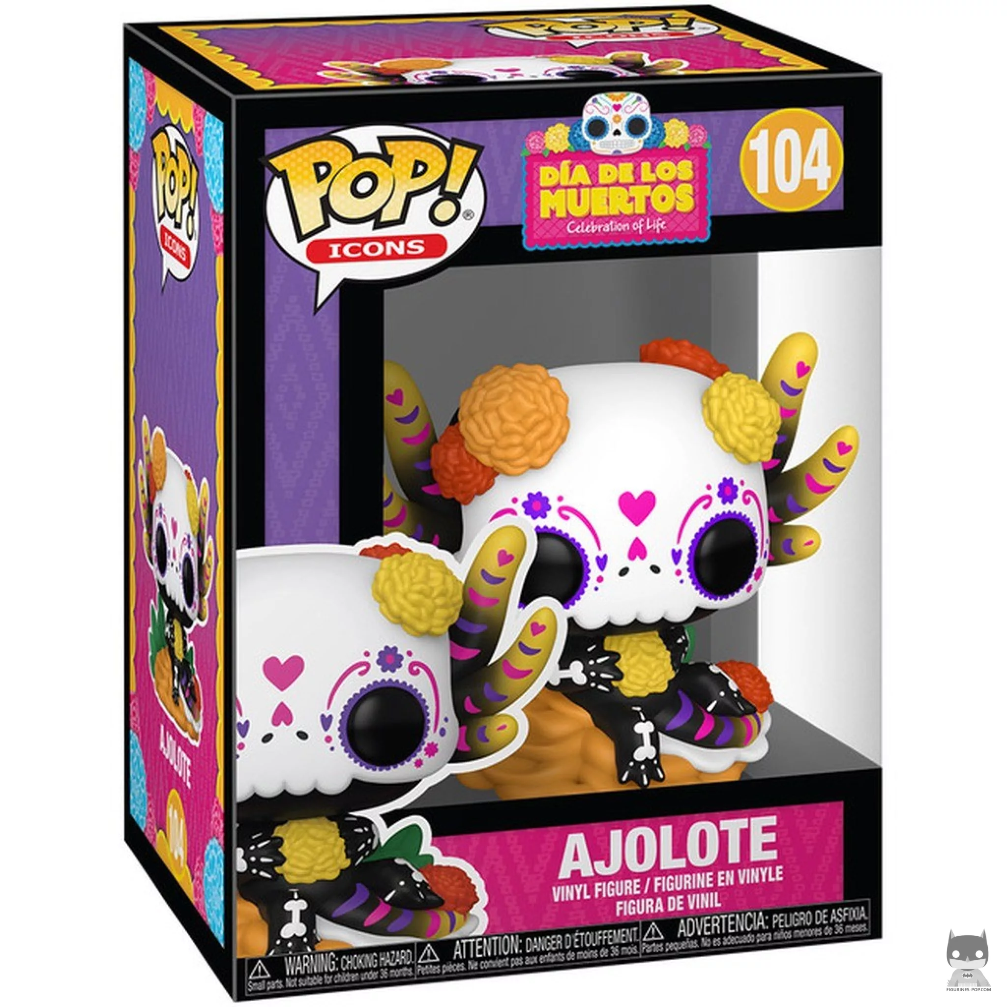 Ajolote Funko Pop! figure in its box