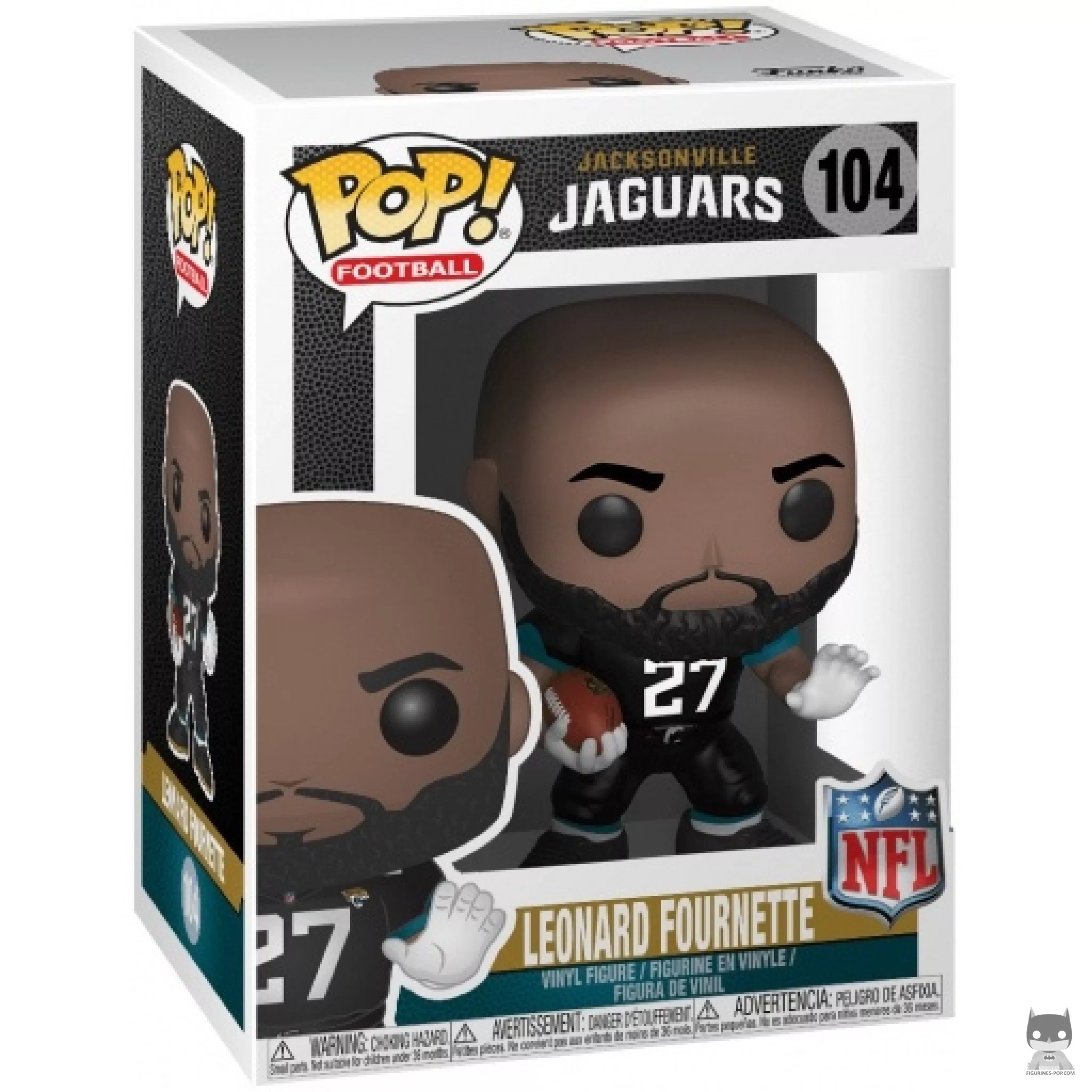 Leonard Fournette Funko Pop! figure in its box