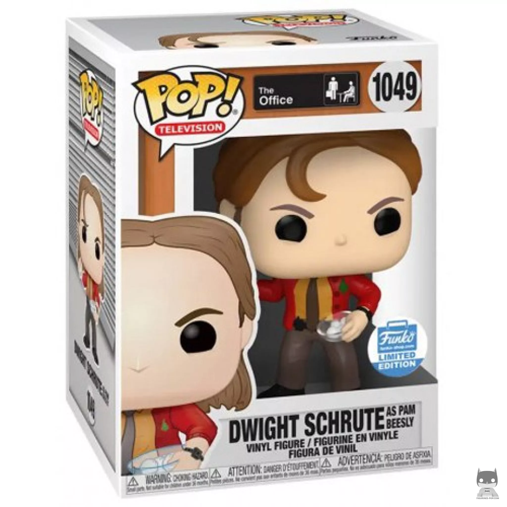 Dwight Schrute as Pam Beesly Funko Pop! figure in its box