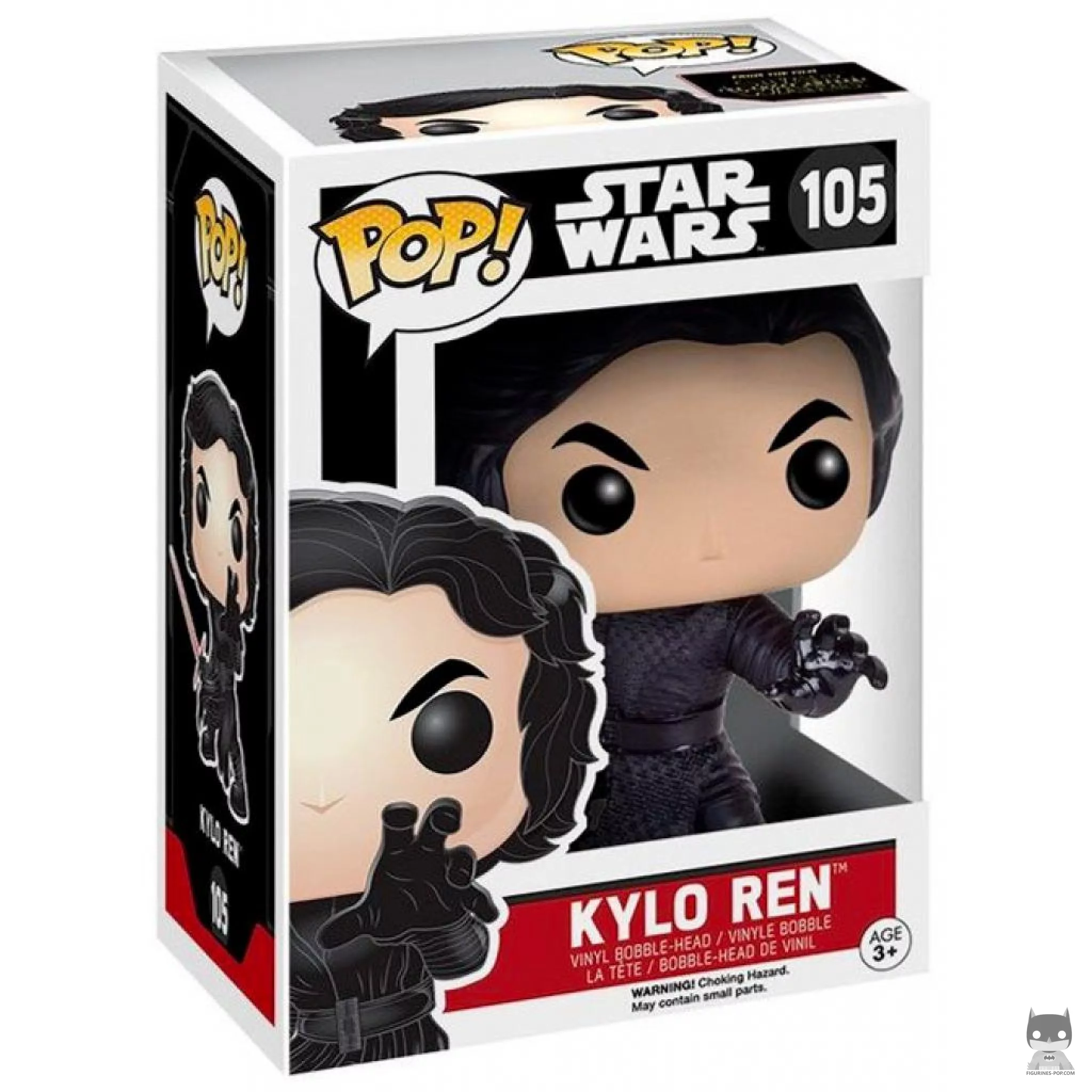 Kylo Ren Unmasked Funko Pop! figure in its box