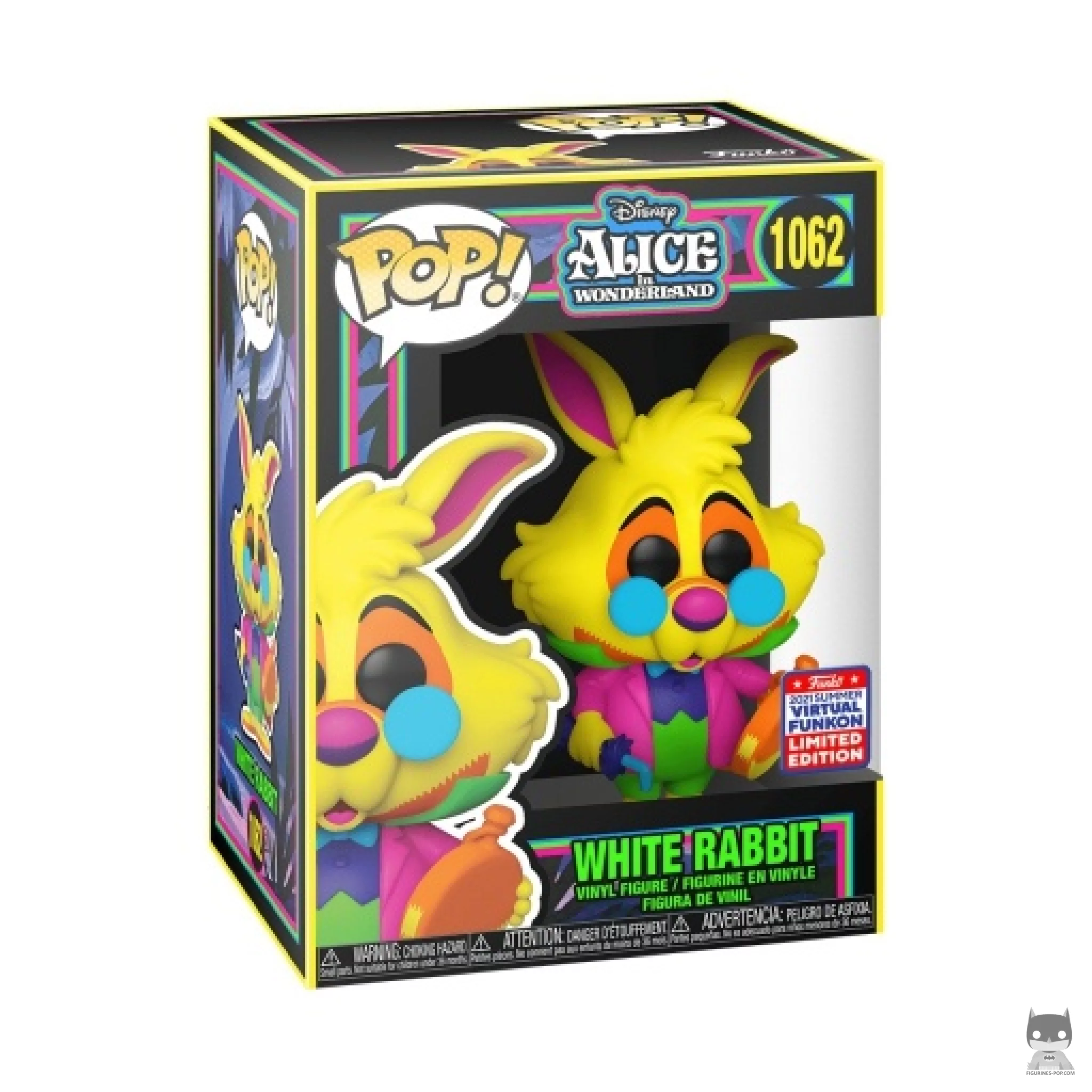 White Rabbit (Blacklight) Funko Pop! figure in its box
