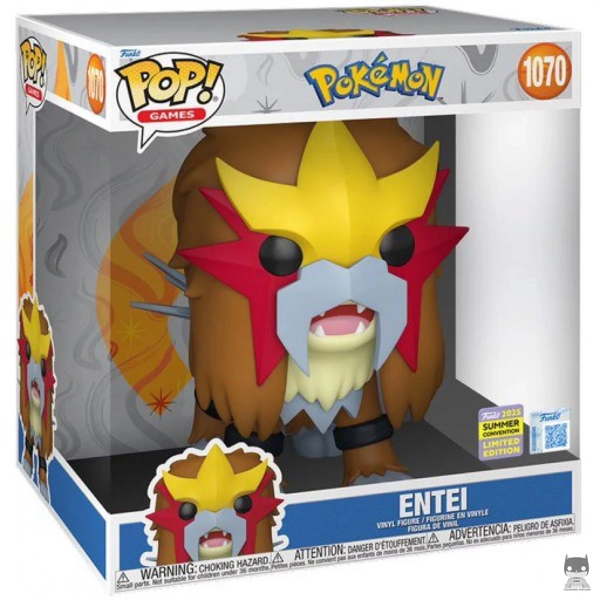 Entei (SuperSized) Funko Pop! figure in its box