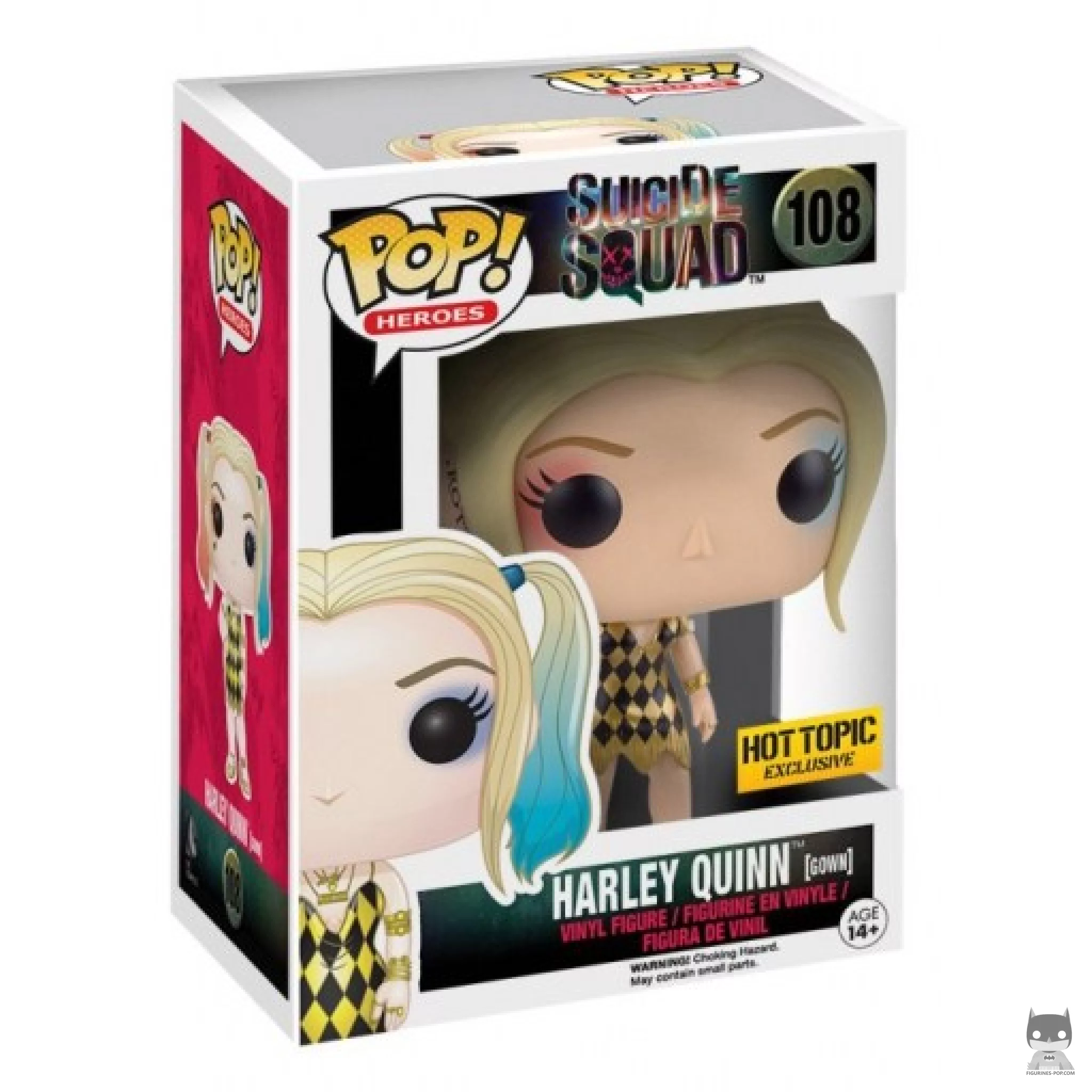 Harley Quinn with Gown Funko Pop! figure in its box