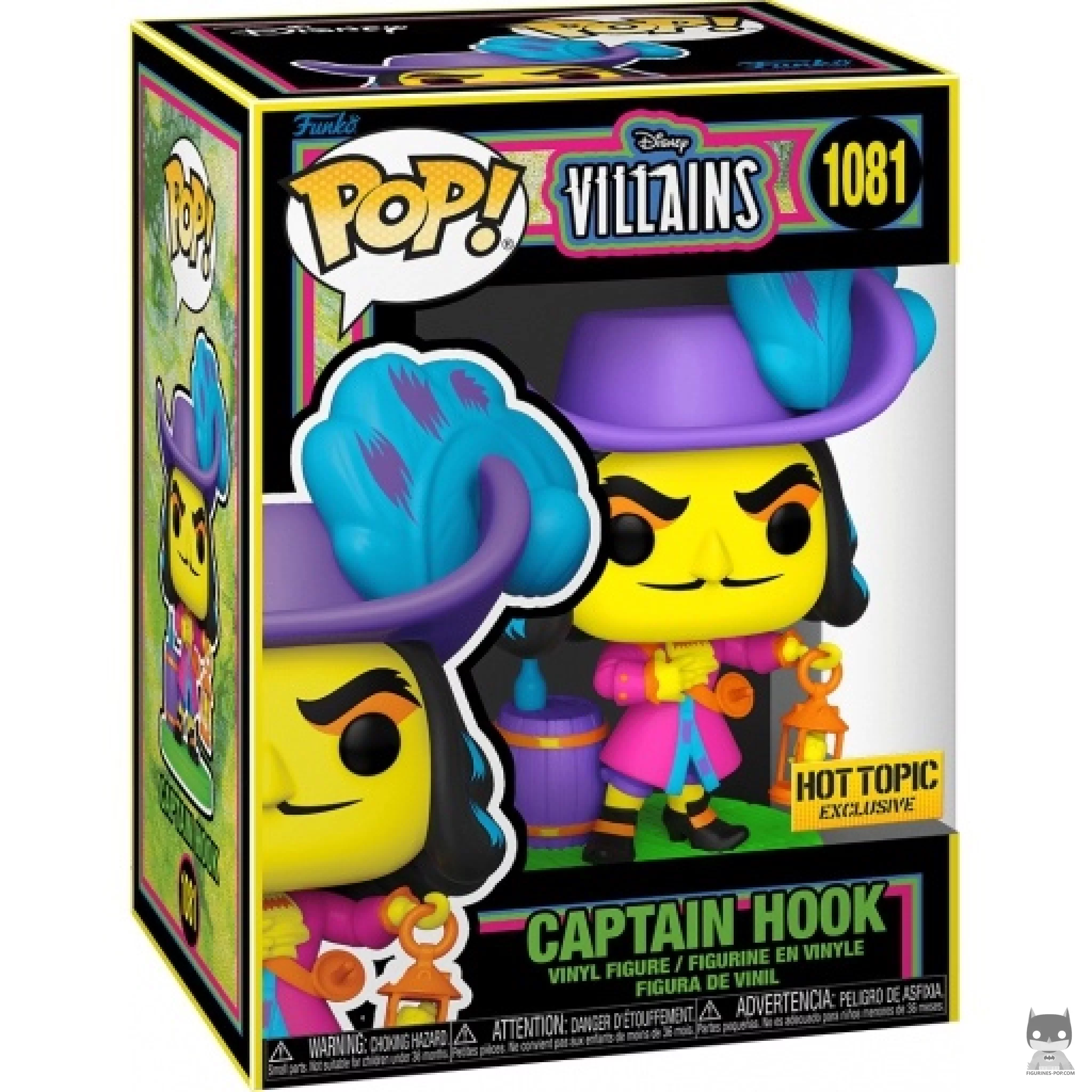 Captain Hook (Blacklight) Funko Pop! figure in its box