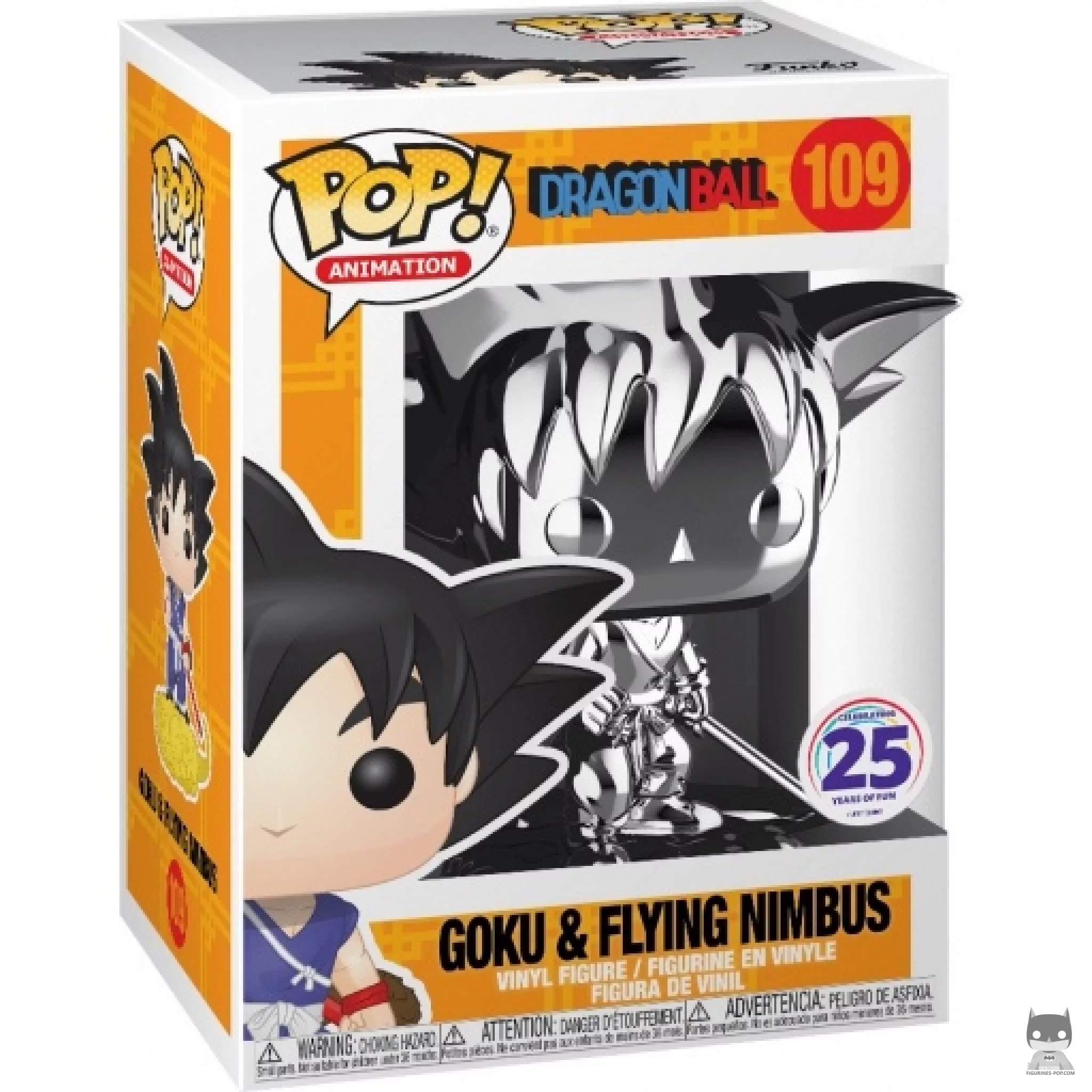 Goku with Flying Nimbus (Chrome Silver) Funko Pop! figure in its box