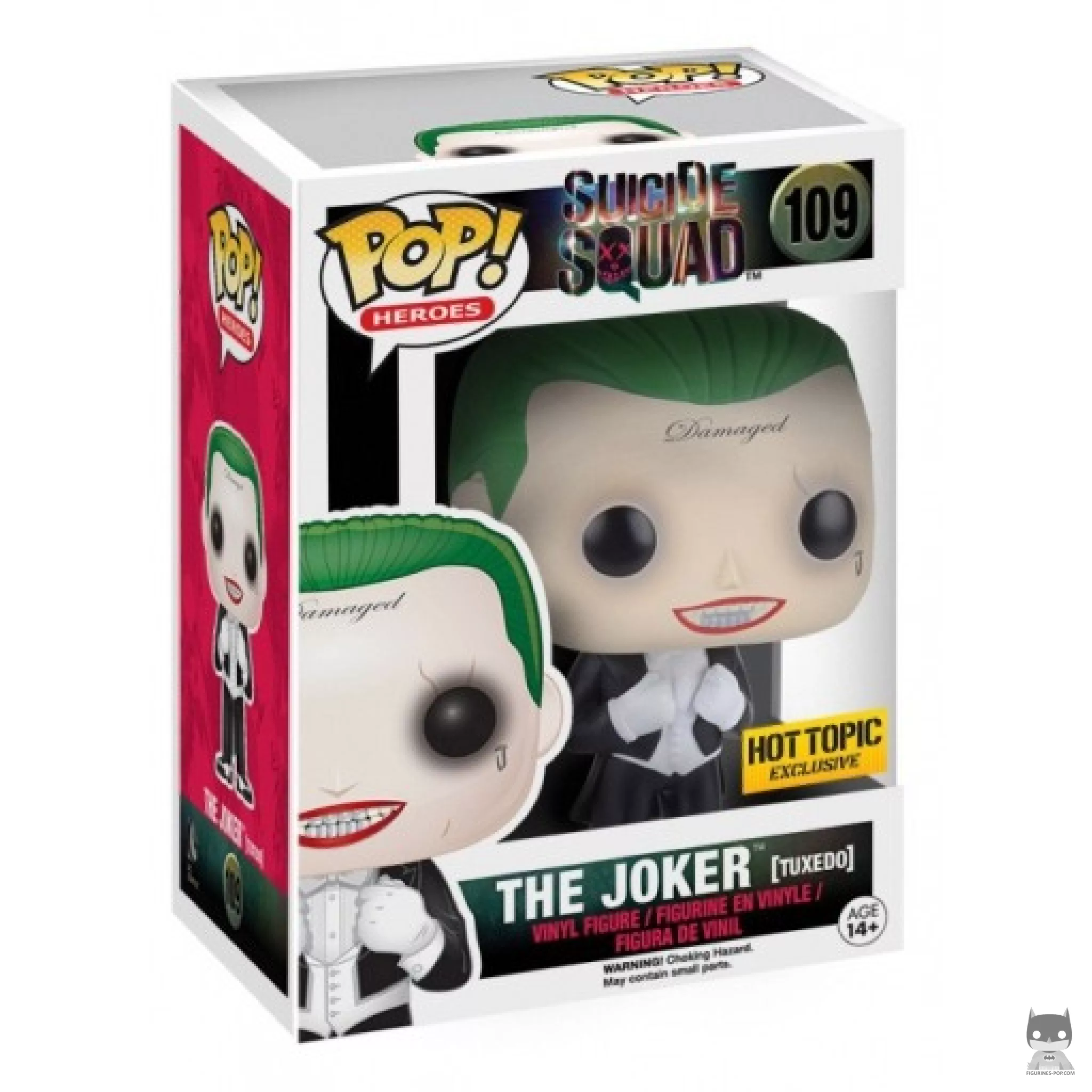 The Joker in Tuxedo Funko Pop! figure in its box