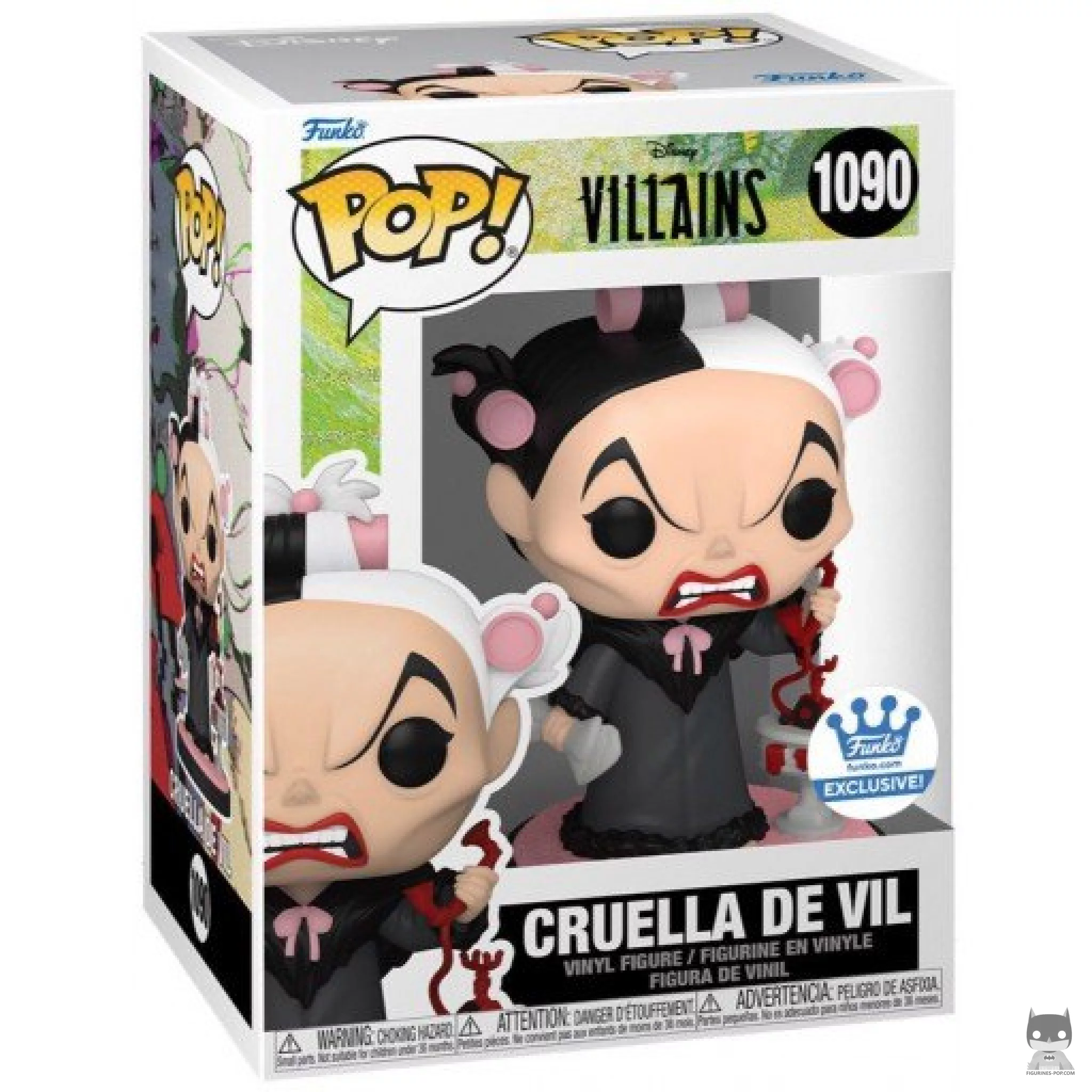 Cruella de Vil Funko Pop! figure in its box