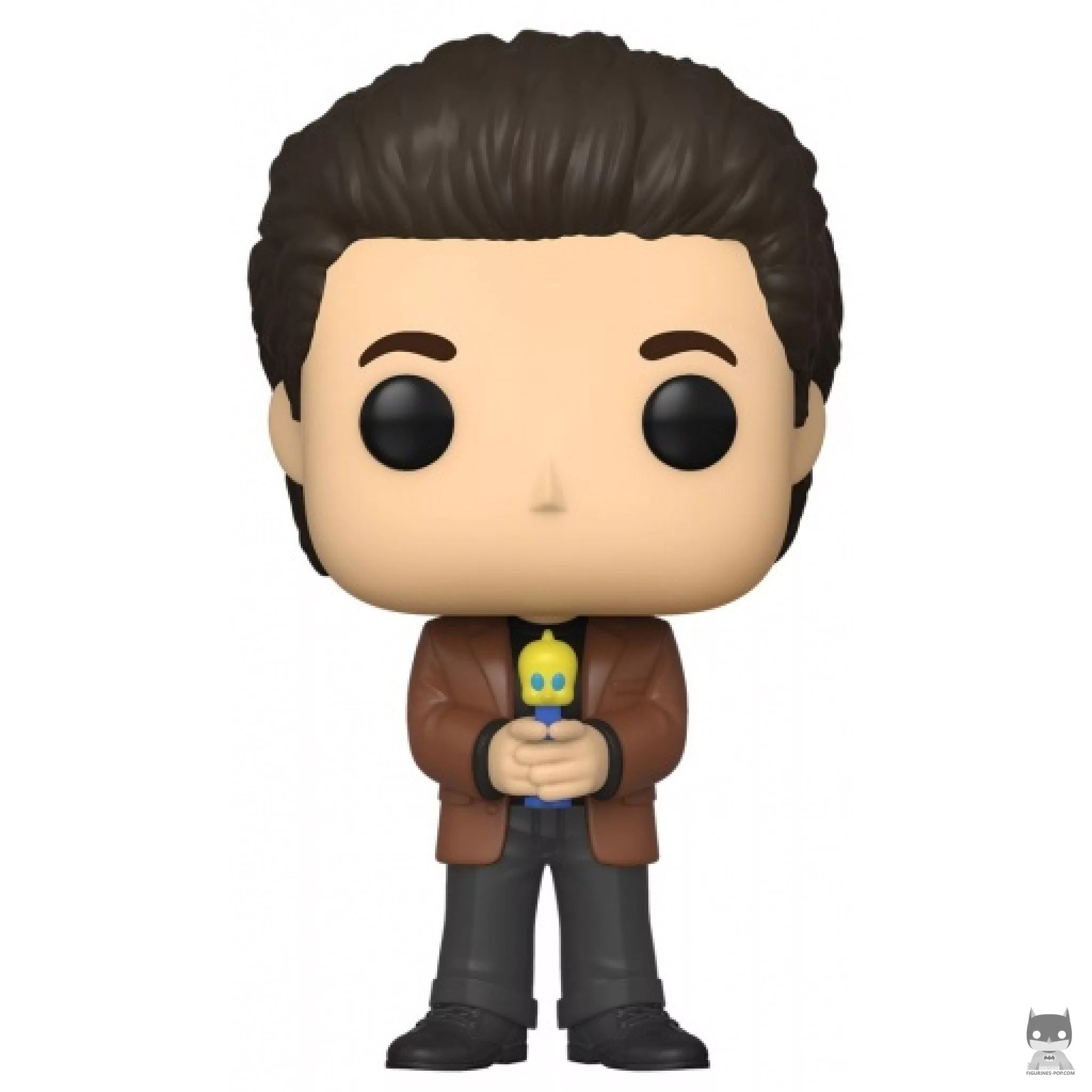 Jerry with Pez Funko Pop! figure (Seinfeld)